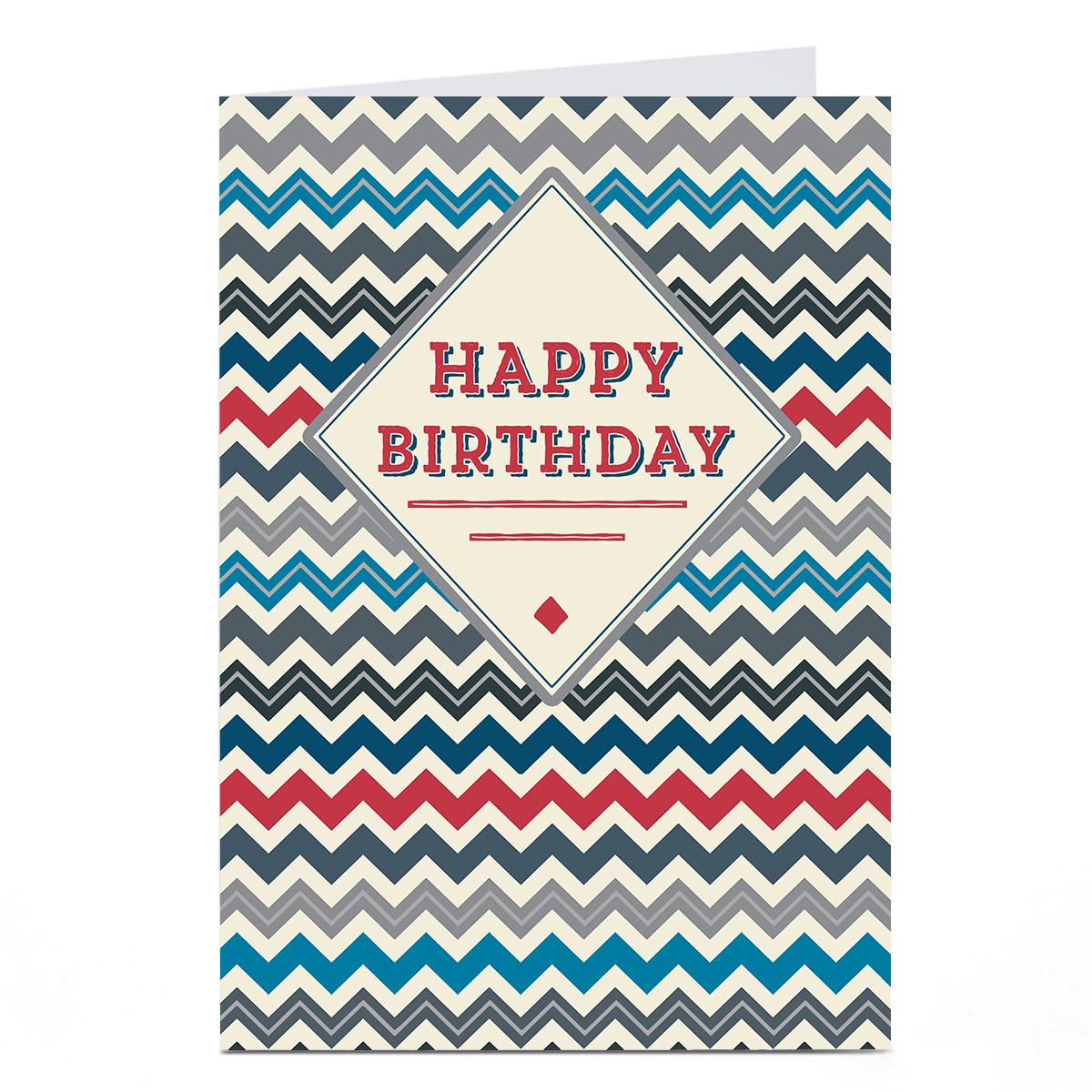 Birthday Card - Zigzag Background