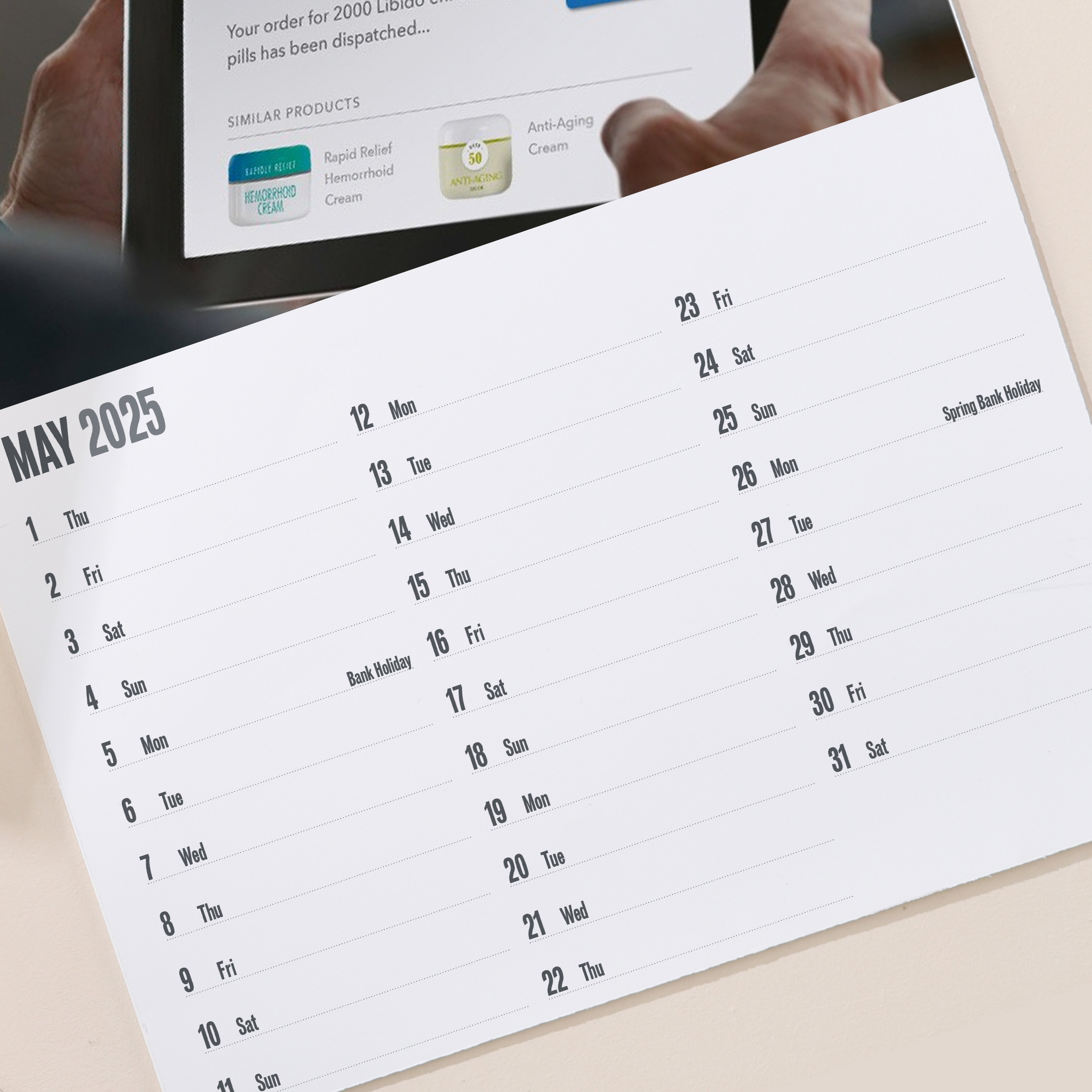 Personalised Senior Moments Calendar