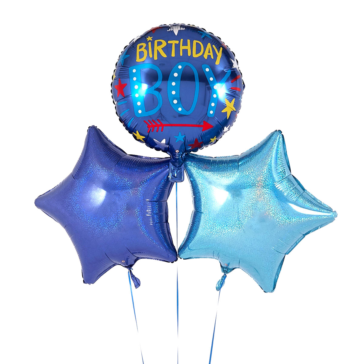 Birthday Boy Blue Balloon Bouquet - DELIVERED INFLATED!