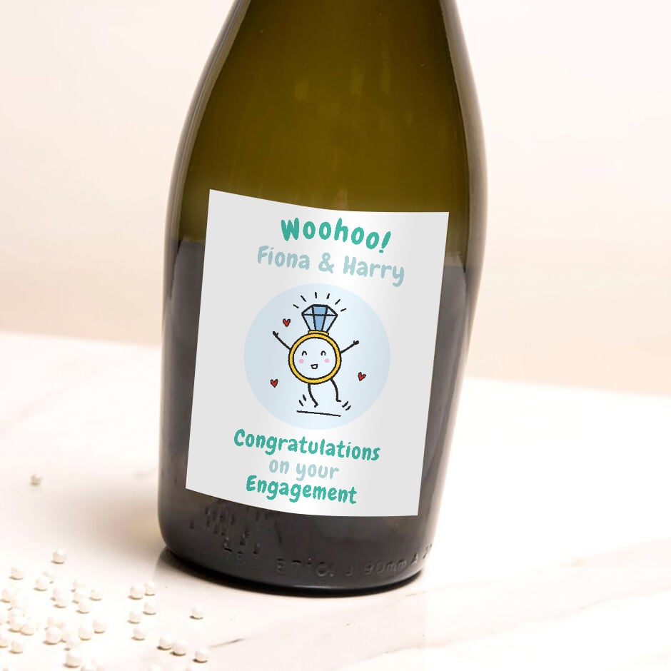 Personalised Engagement Prosecco - Congratulations