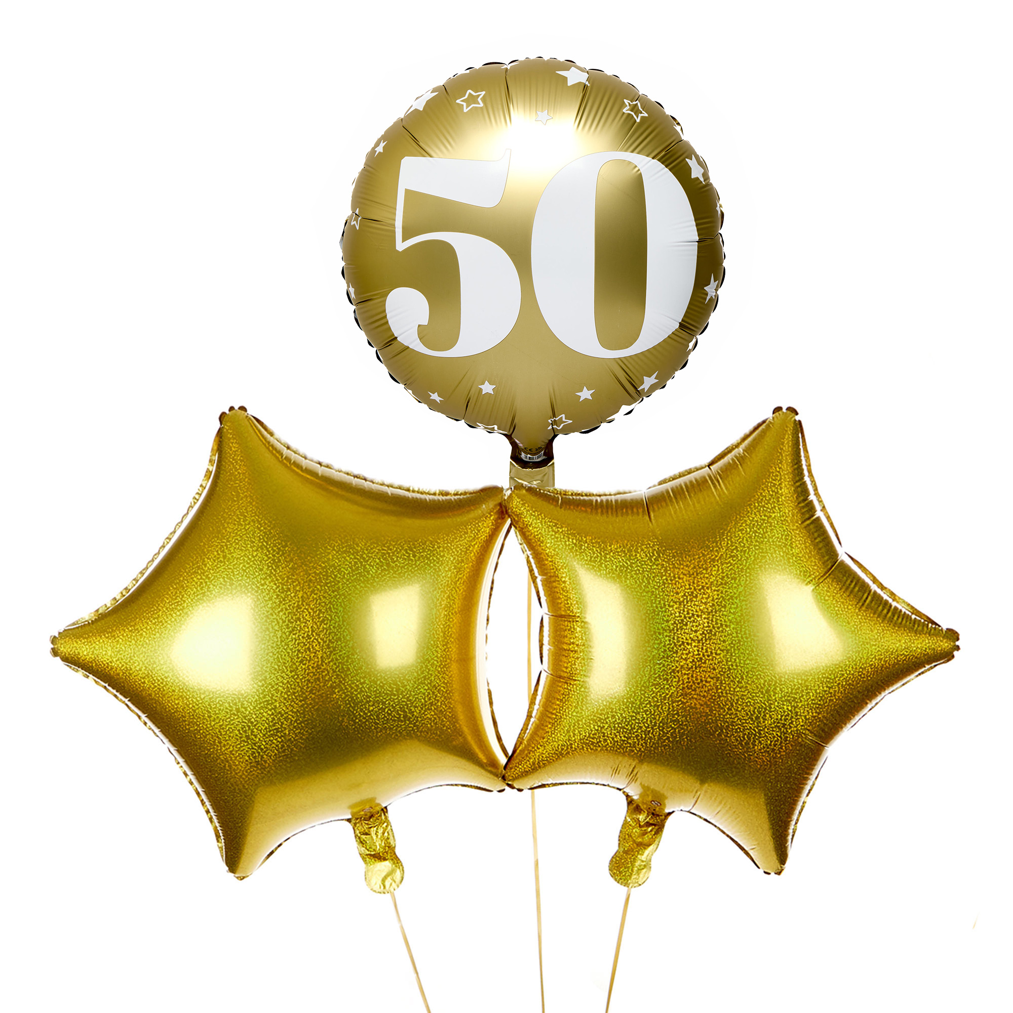 50th Birthday Balloon Bouquet - Delivered Inflated!