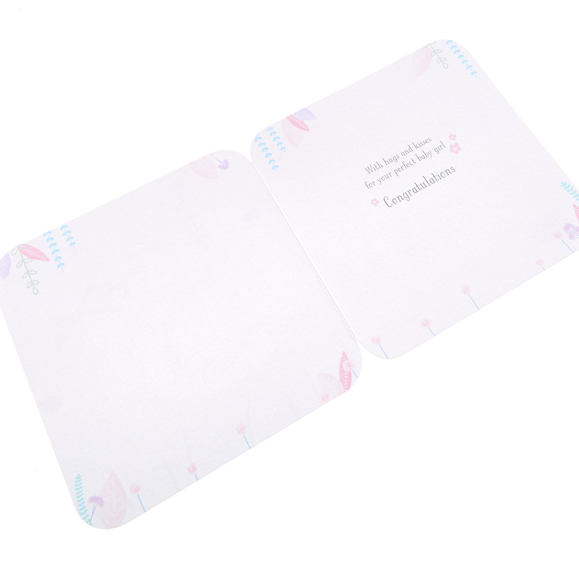 Boutique Collection New Baby Card - Swan, It's A Girl!