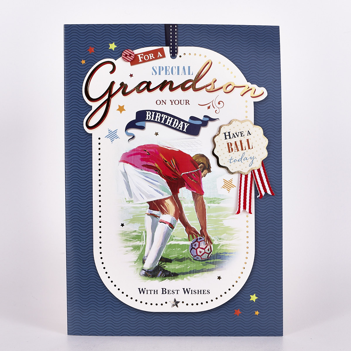 Signature Collection Birthday Card - Grandson Footballer