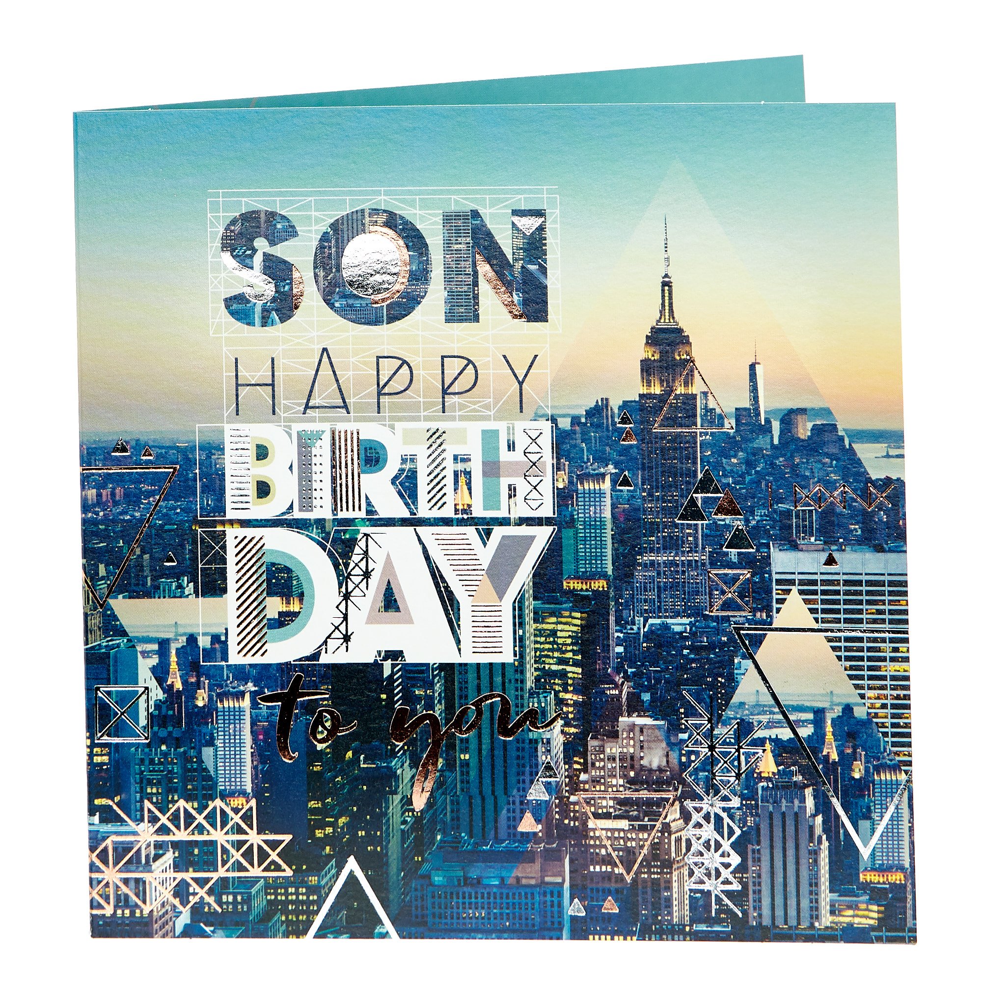 Birthday Card - Son, Cityscape