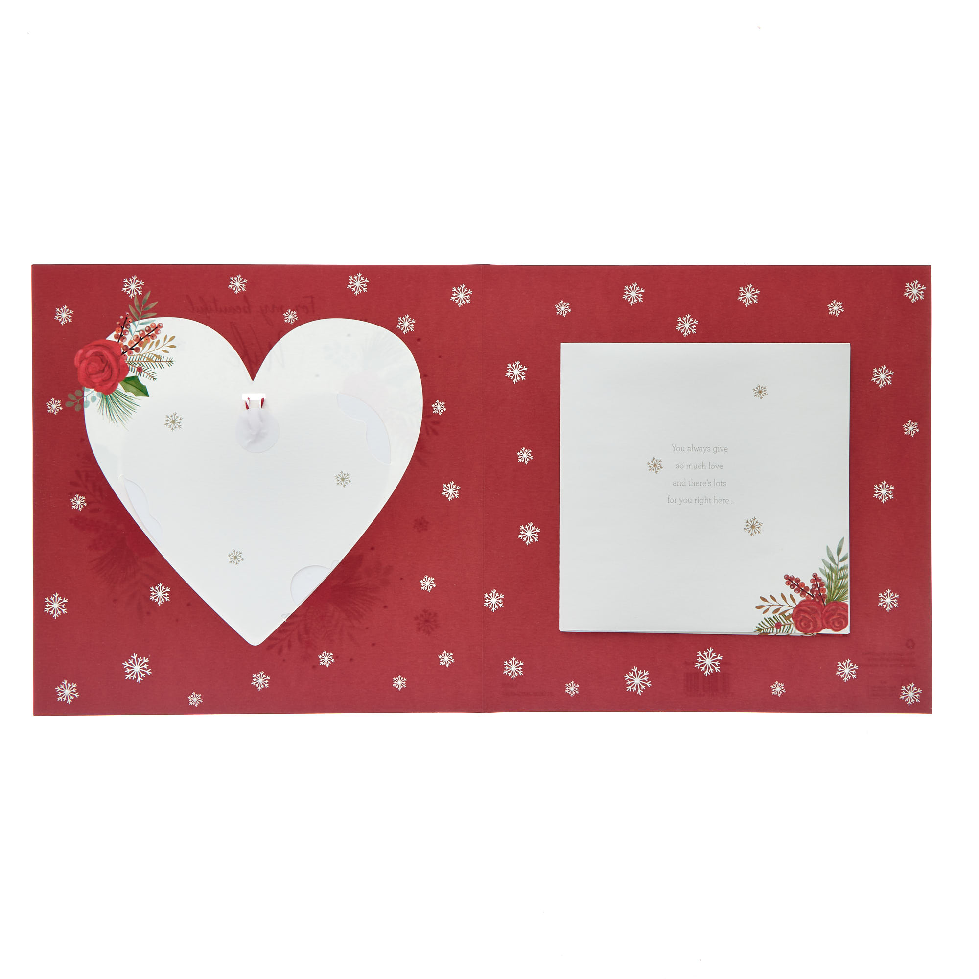 Beautiful Wife Poinsettias Premium Boxed Christmas Card