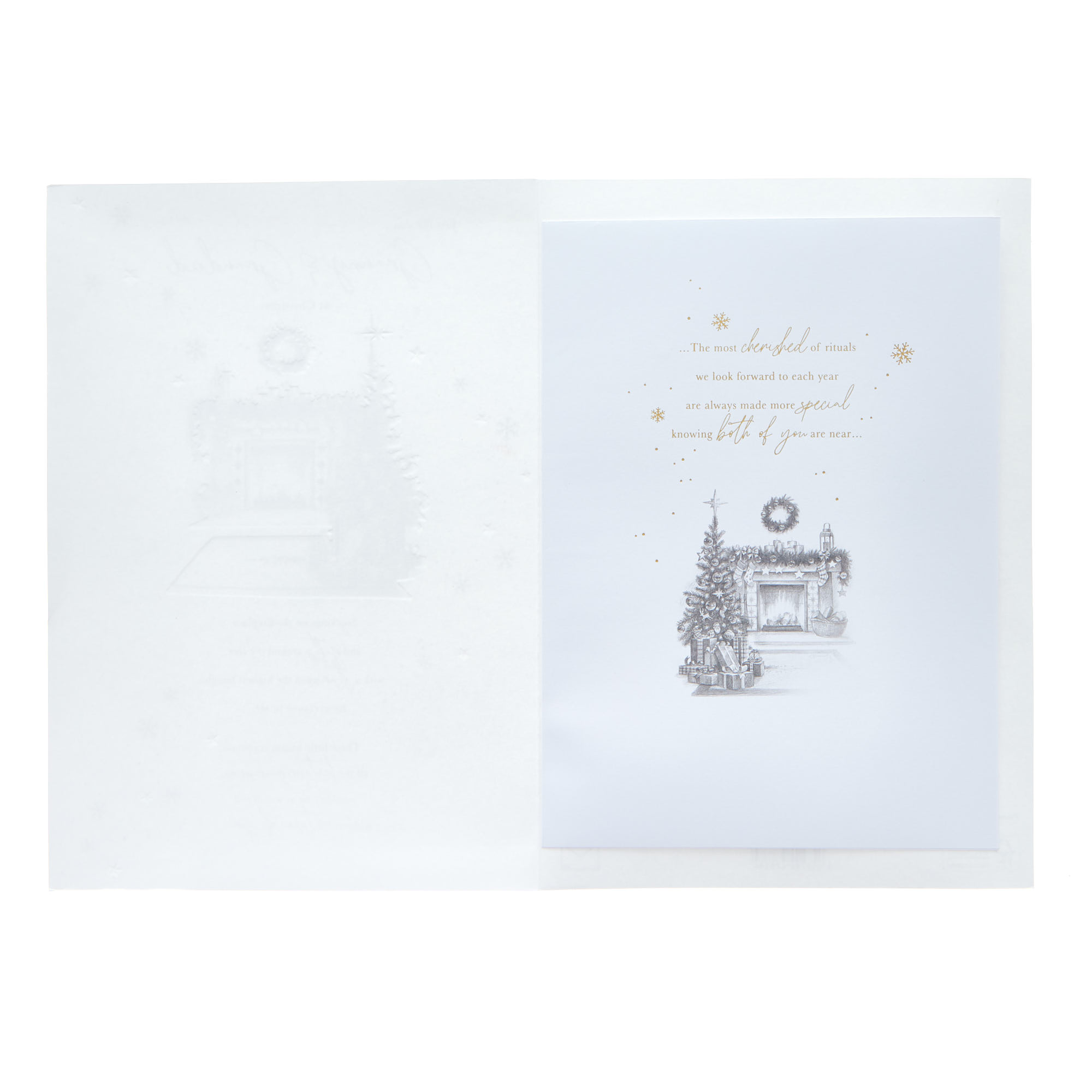 Granny & Grandad Fireplace Sketch Christmas Card