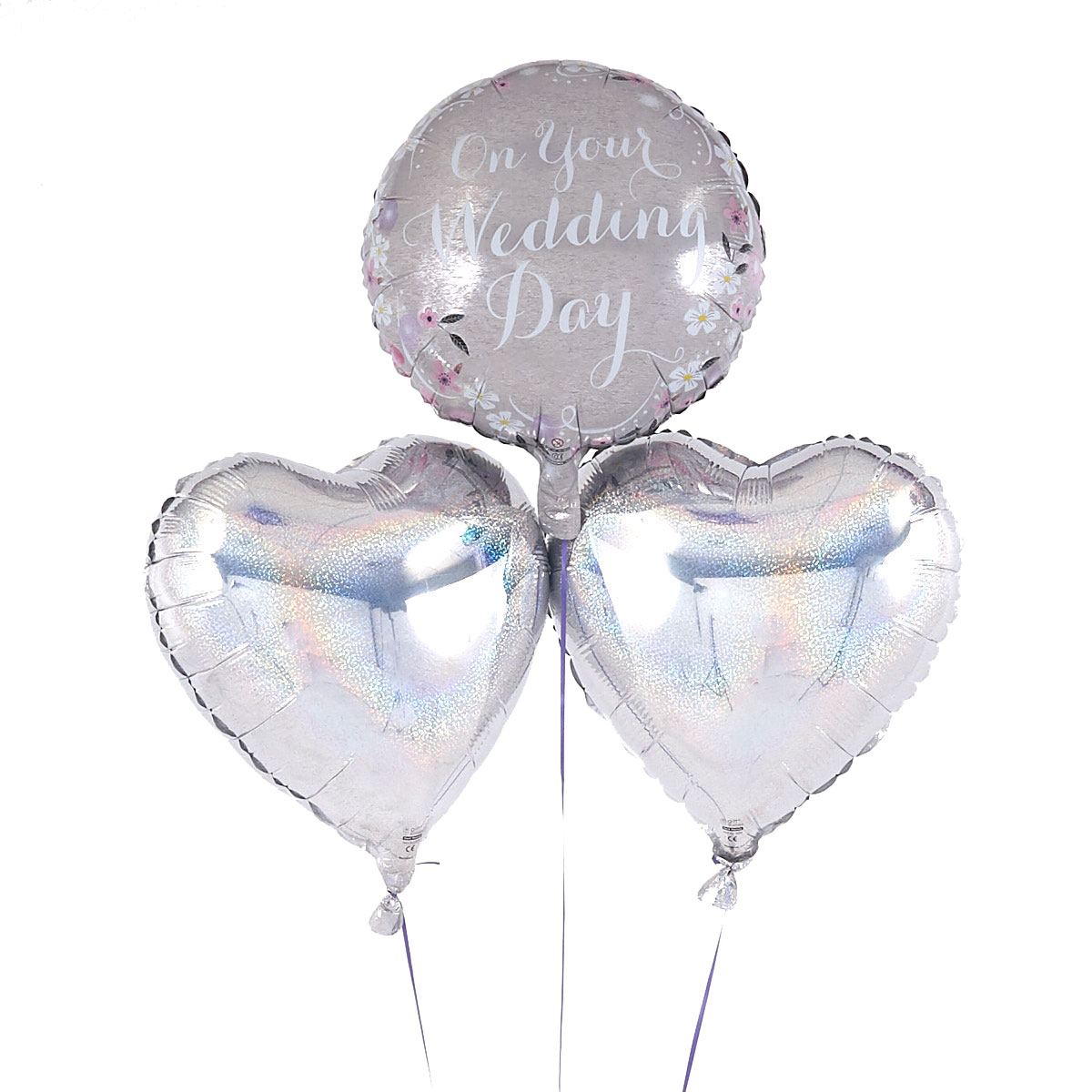 On Your Wedding Day Romantic Balloon Bouquet - DELIVERED INFLATED!