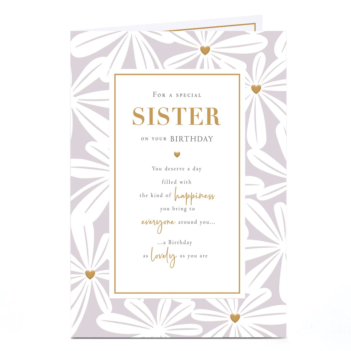 Birthday Card - A Birthday as Lovely as You Are, Sister