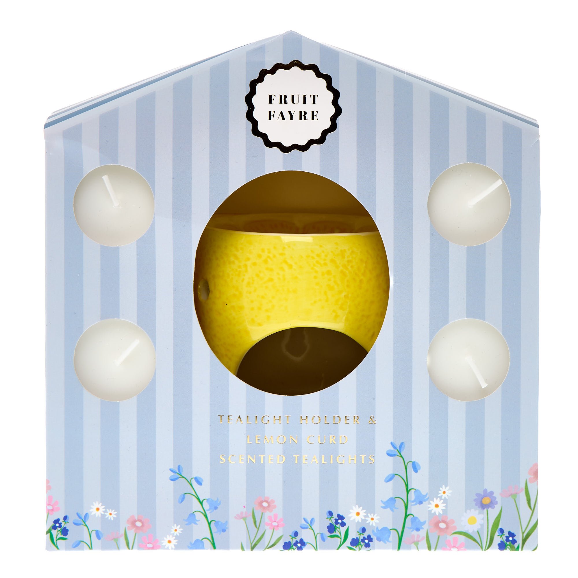 Fruit Fayre Tealight Holder & Lemon Curd Scented Tealights