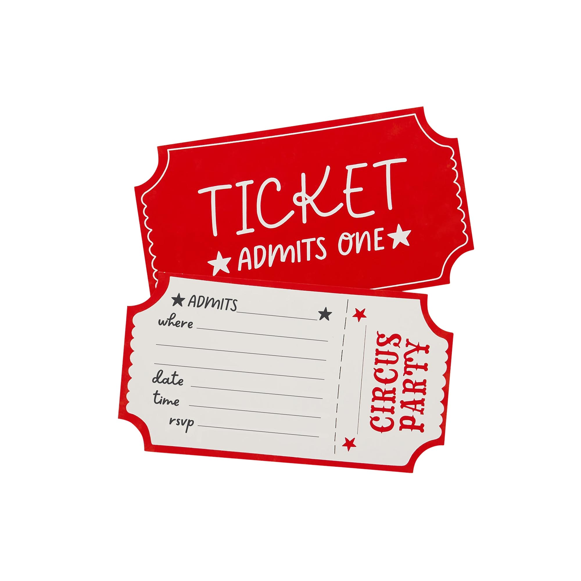 Circus Party Invitations - Pack of 8