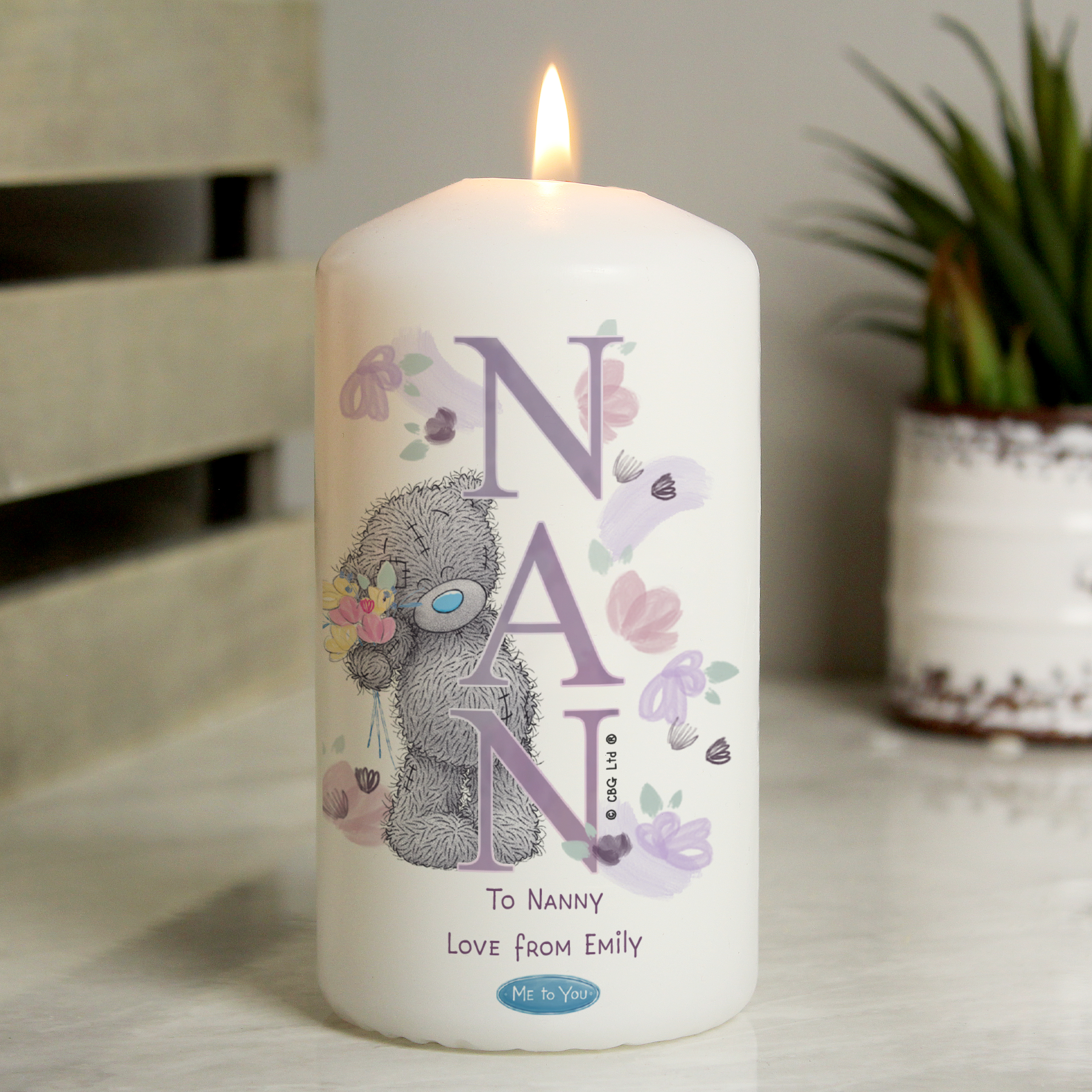 Personalised Me to You NAN Pillar Candle