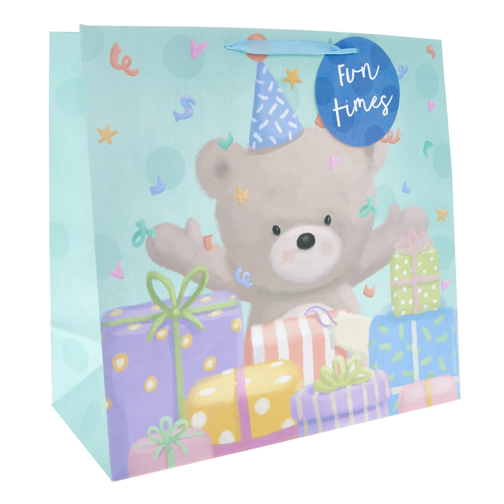 Fun Times Hugs Bear Giant Square Gift Bag