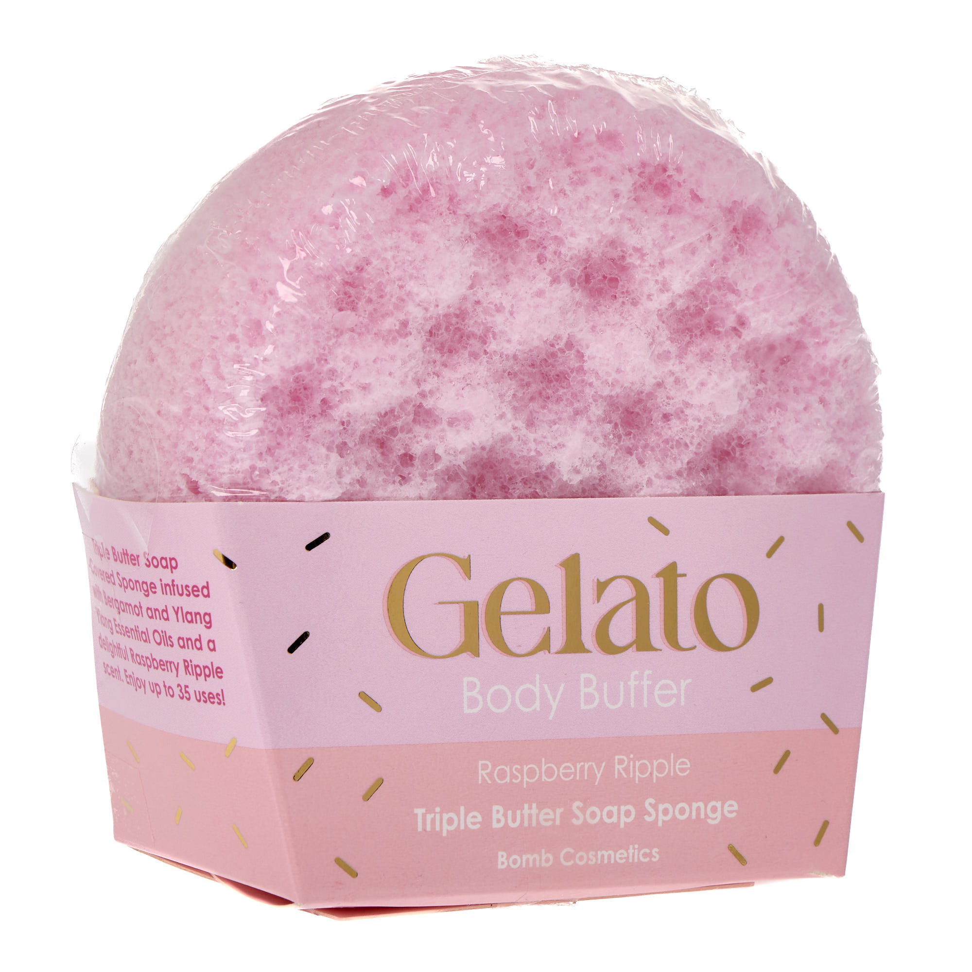 Bomb Cosmetics Raspberry Ripple Gelato Body Buffer