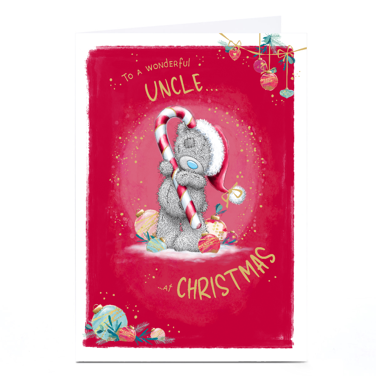 Personalised Tatty Teddy Christmas Card - To a Wonderful Uncle
