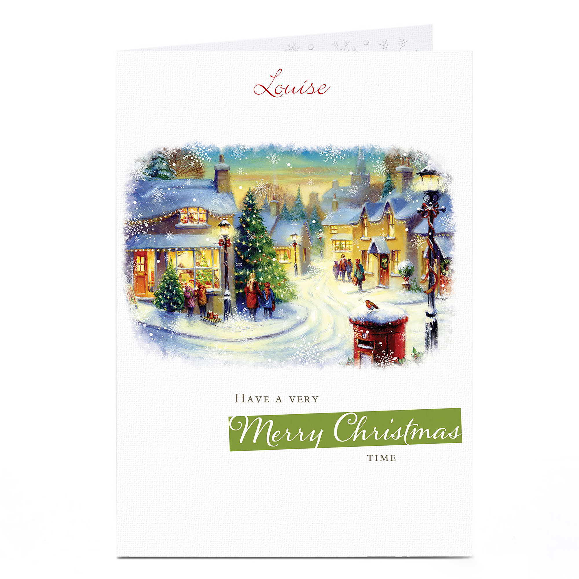 Personalised Christmas Card - Snowy Street