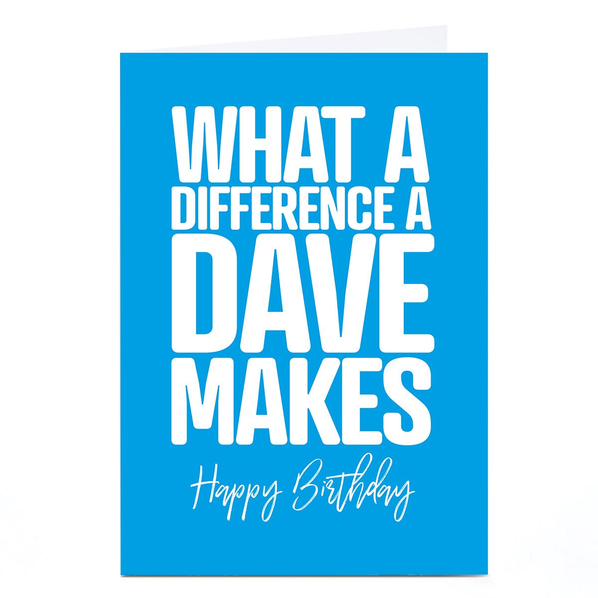 Personalised Punk Birthday Card - Dave 