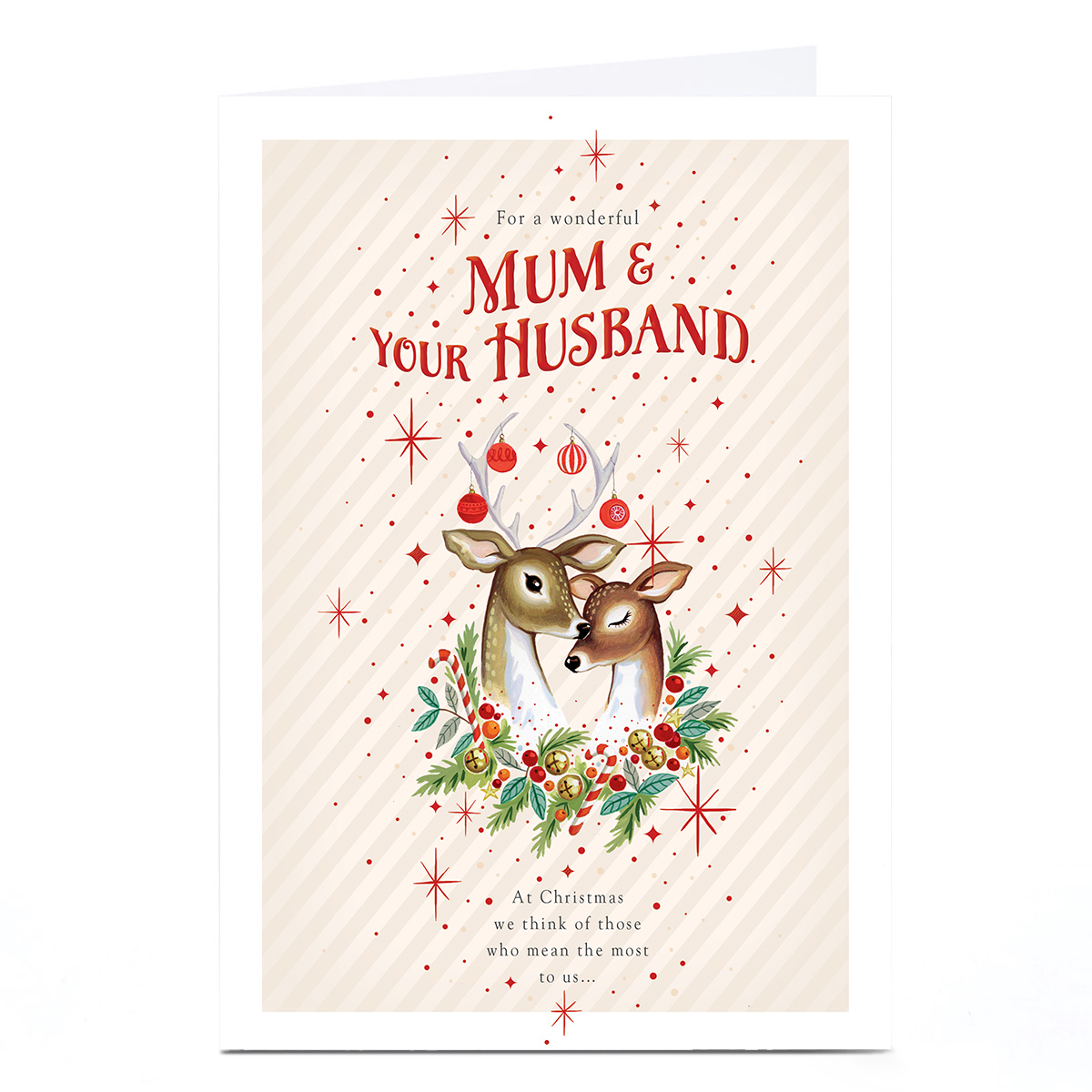 Christmas Card - Stag and Doe, Mum & Your Husband