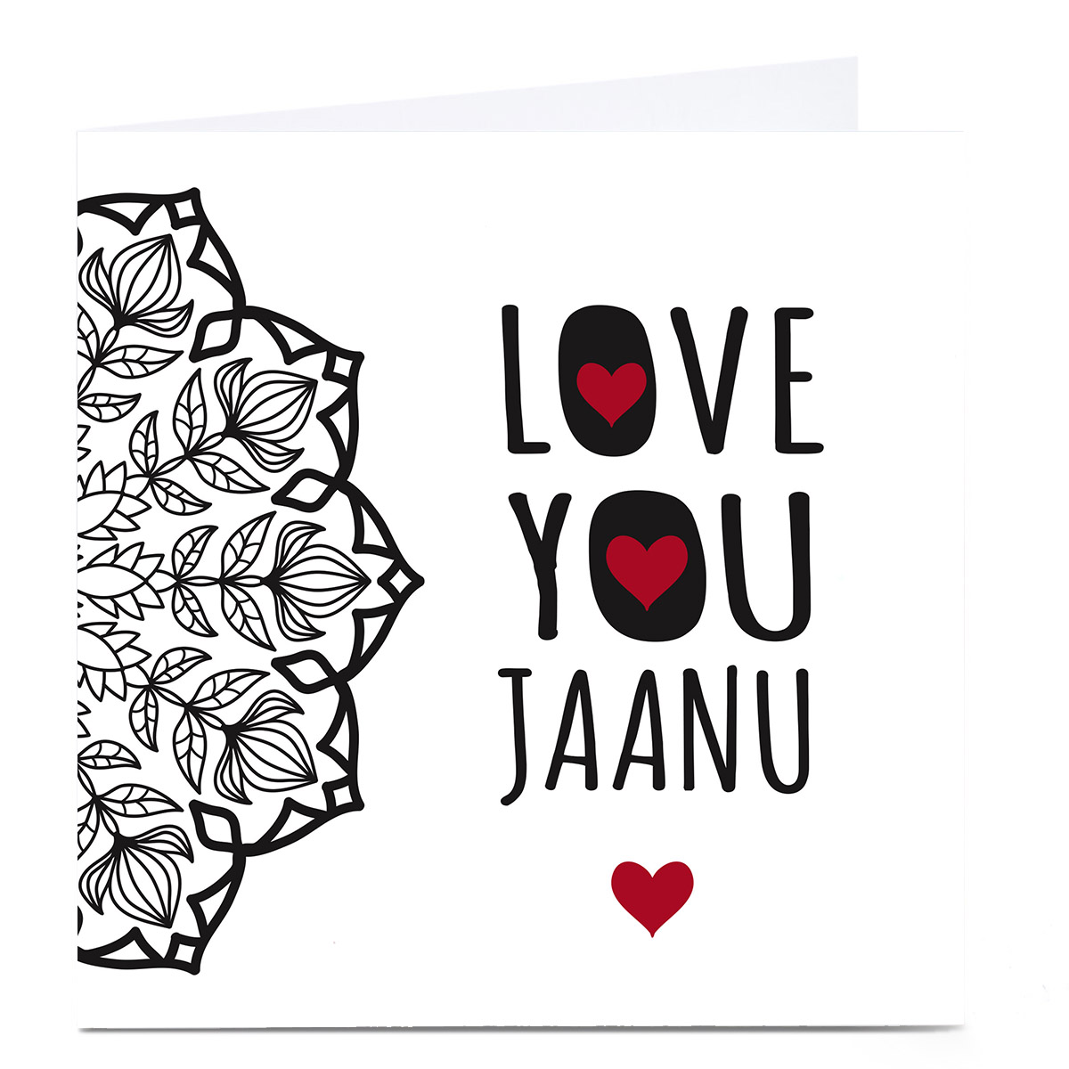 Personalised Roshah Designs Valentine's Day Card - Jaanu