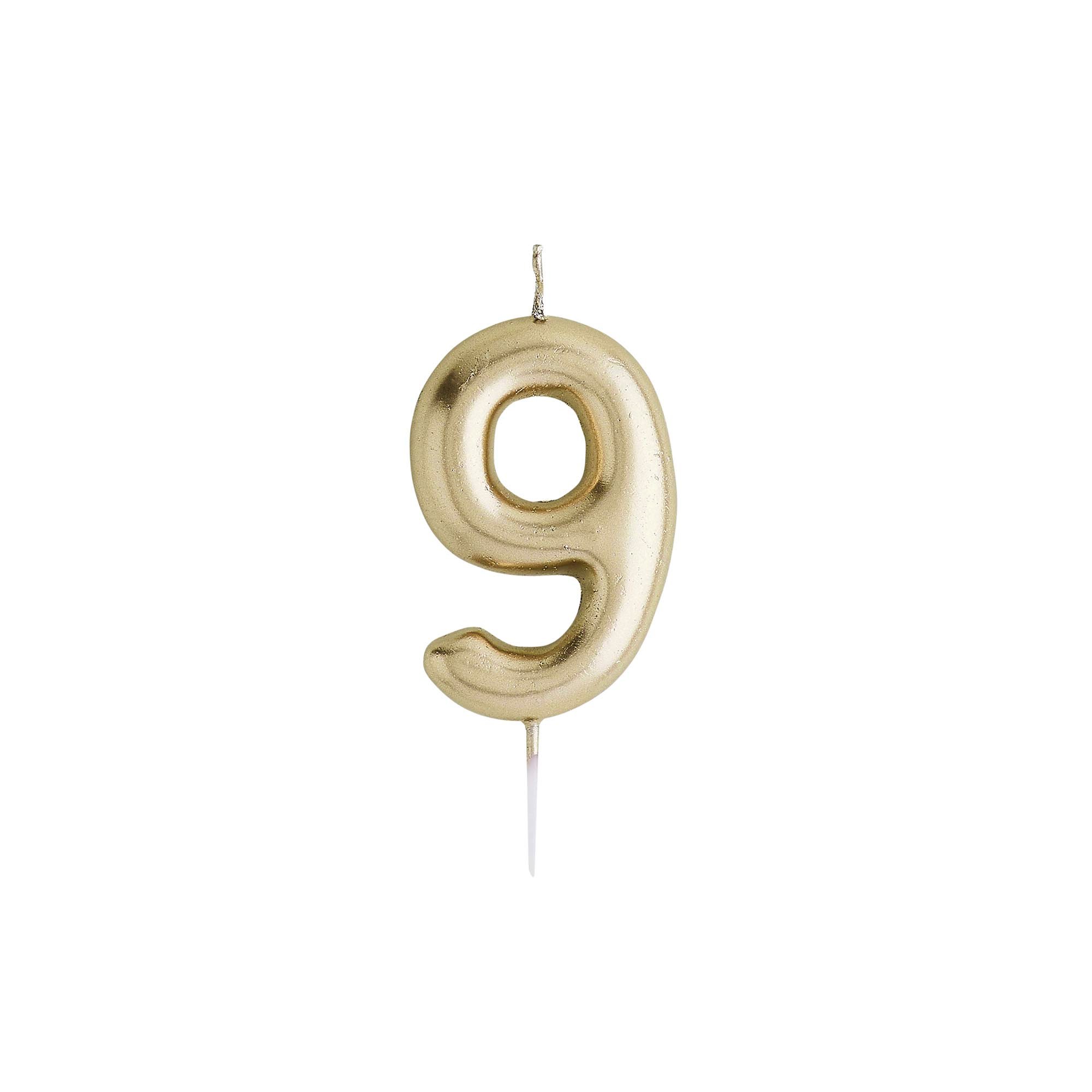 Gold Number Cake Candle (0-9)