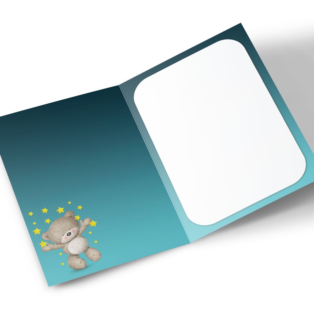 Personalised Hugs Bear Card - Daddy Bear With Stars