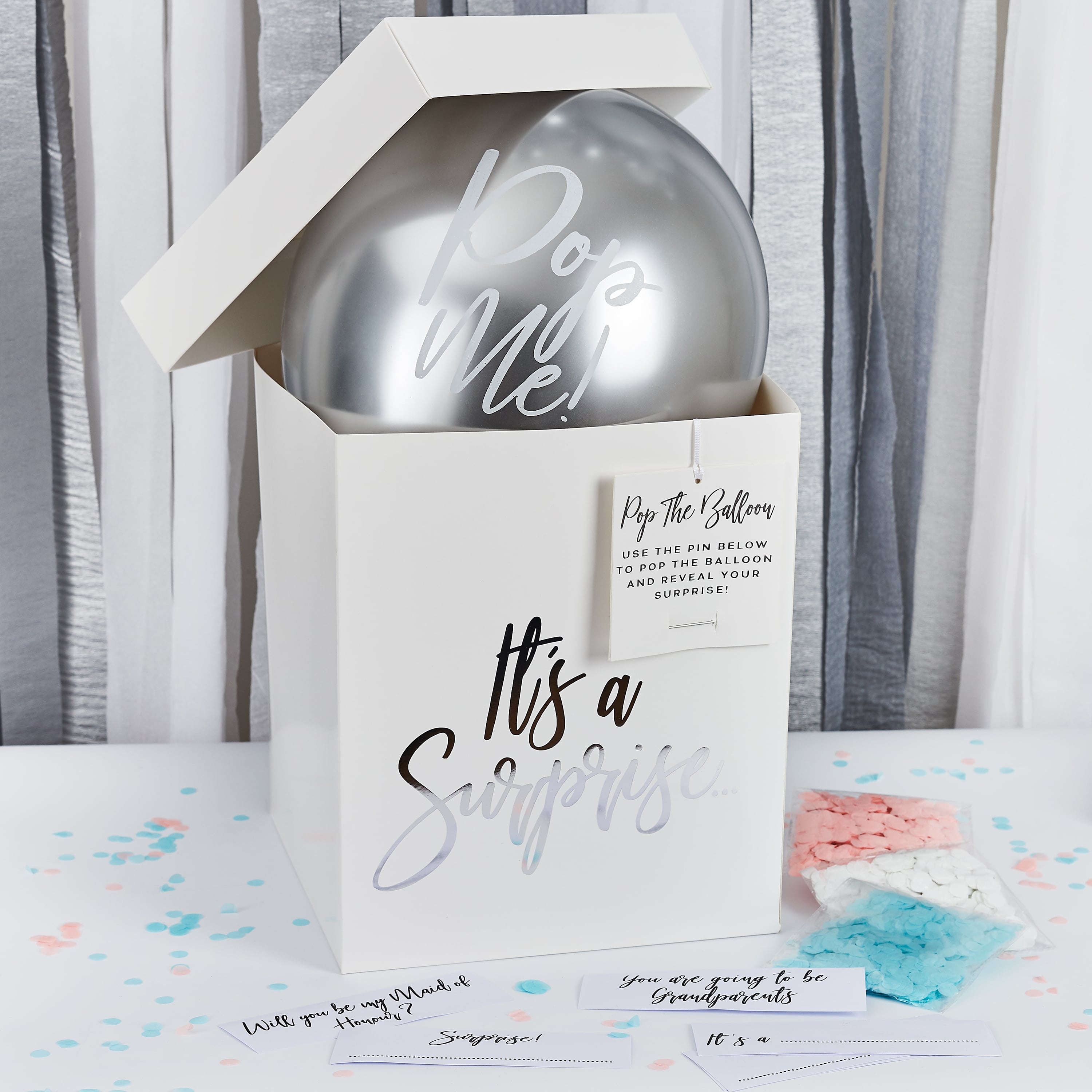 Metallic Silver Surprise In A Box Set