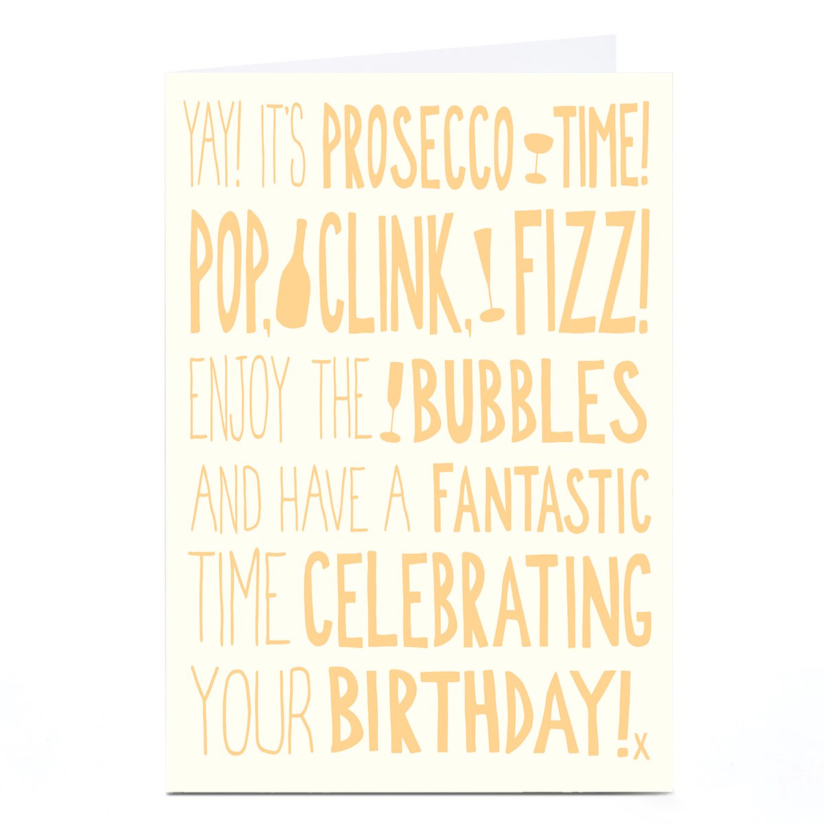 Personalised Birthday Card - Prosecco Time!