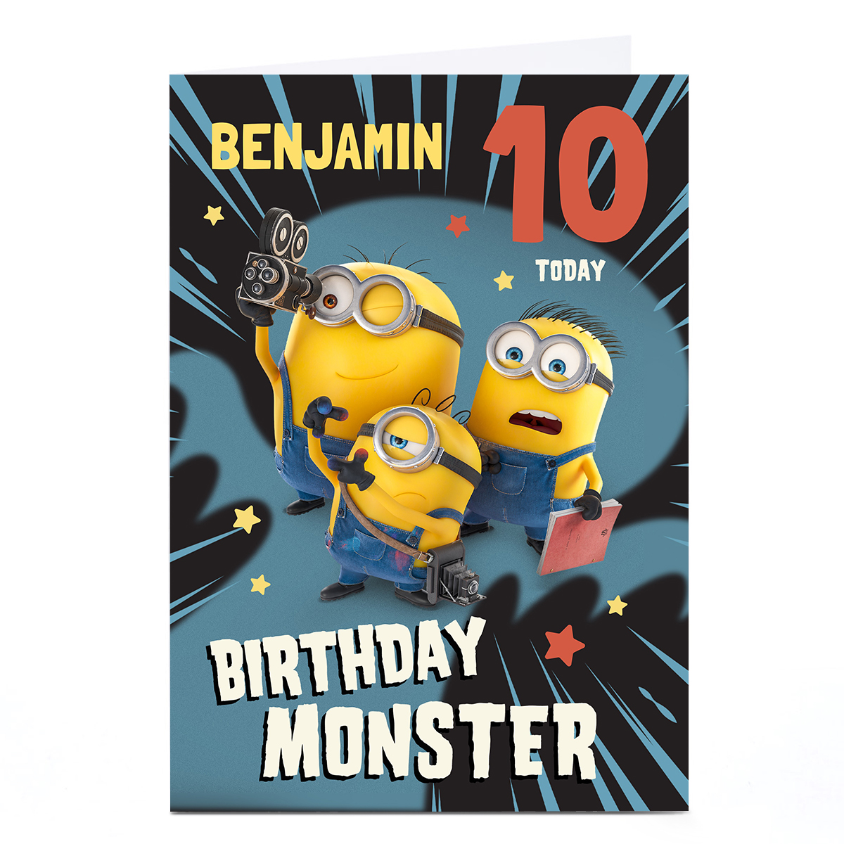 Personalised Minions & Monsters Birthday Card - Birthday Monster, Any Name & Age