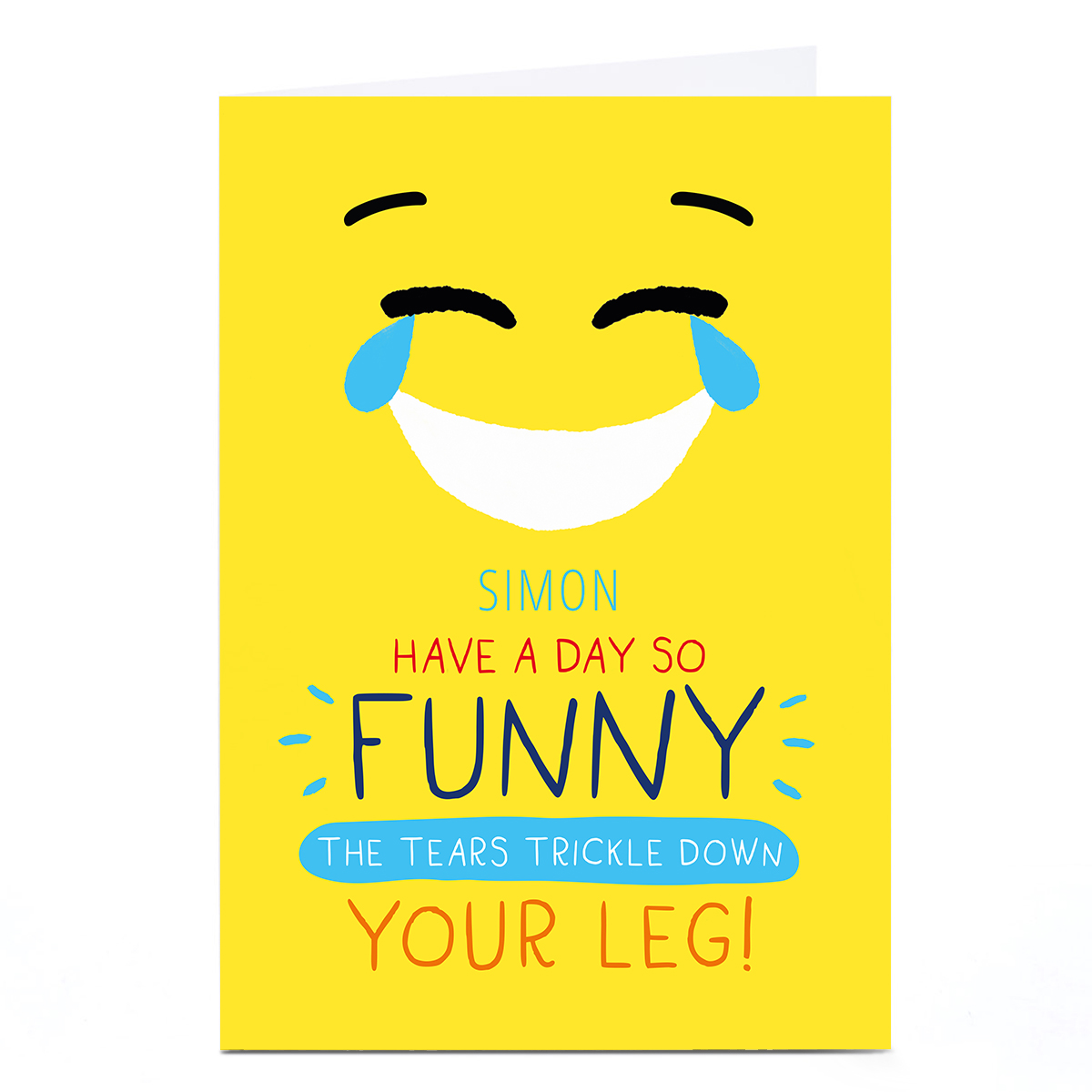 Personalised Smiley Happy People Birthday Card - A Day So Funny