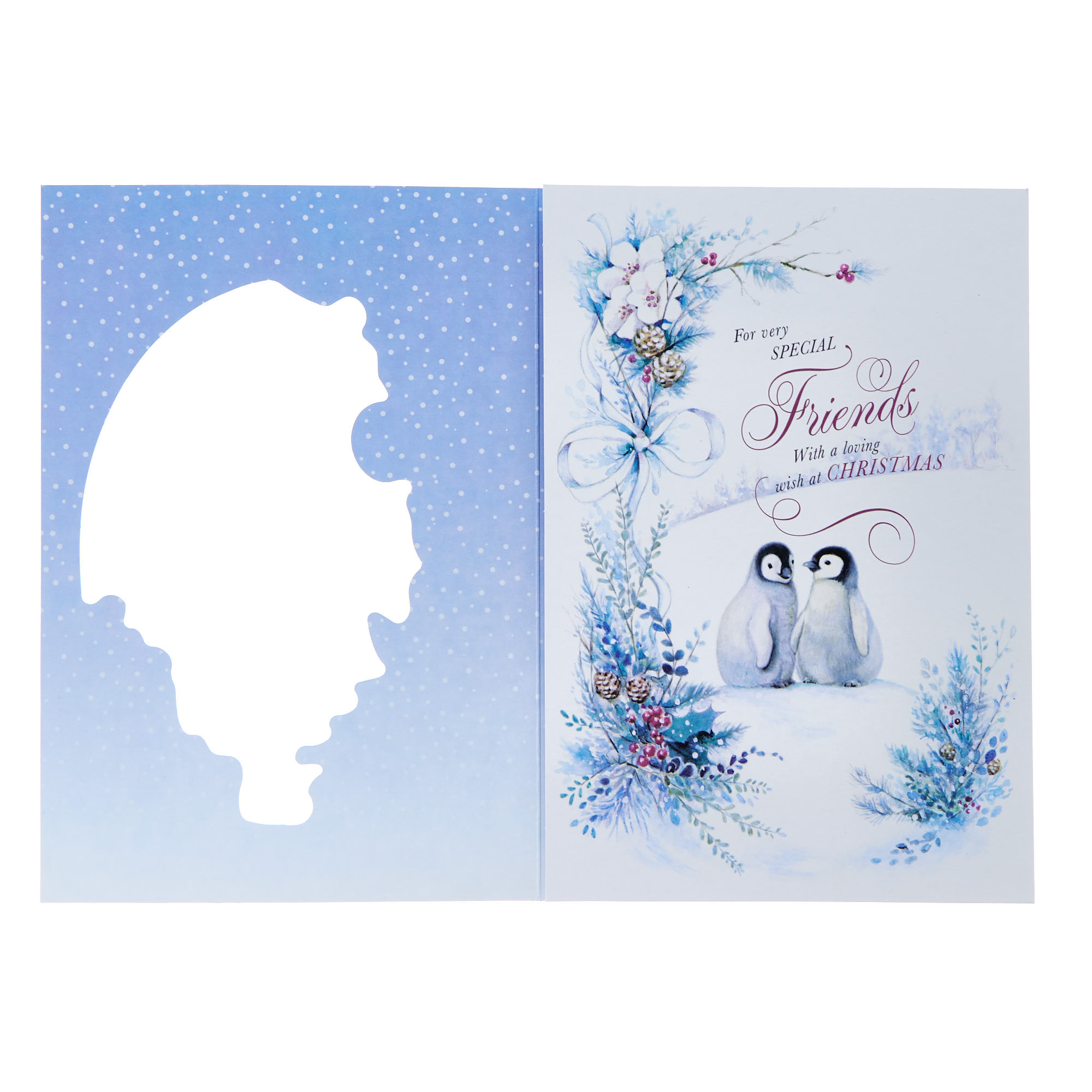 Friends Loving Wish Penguins Christmas Card
