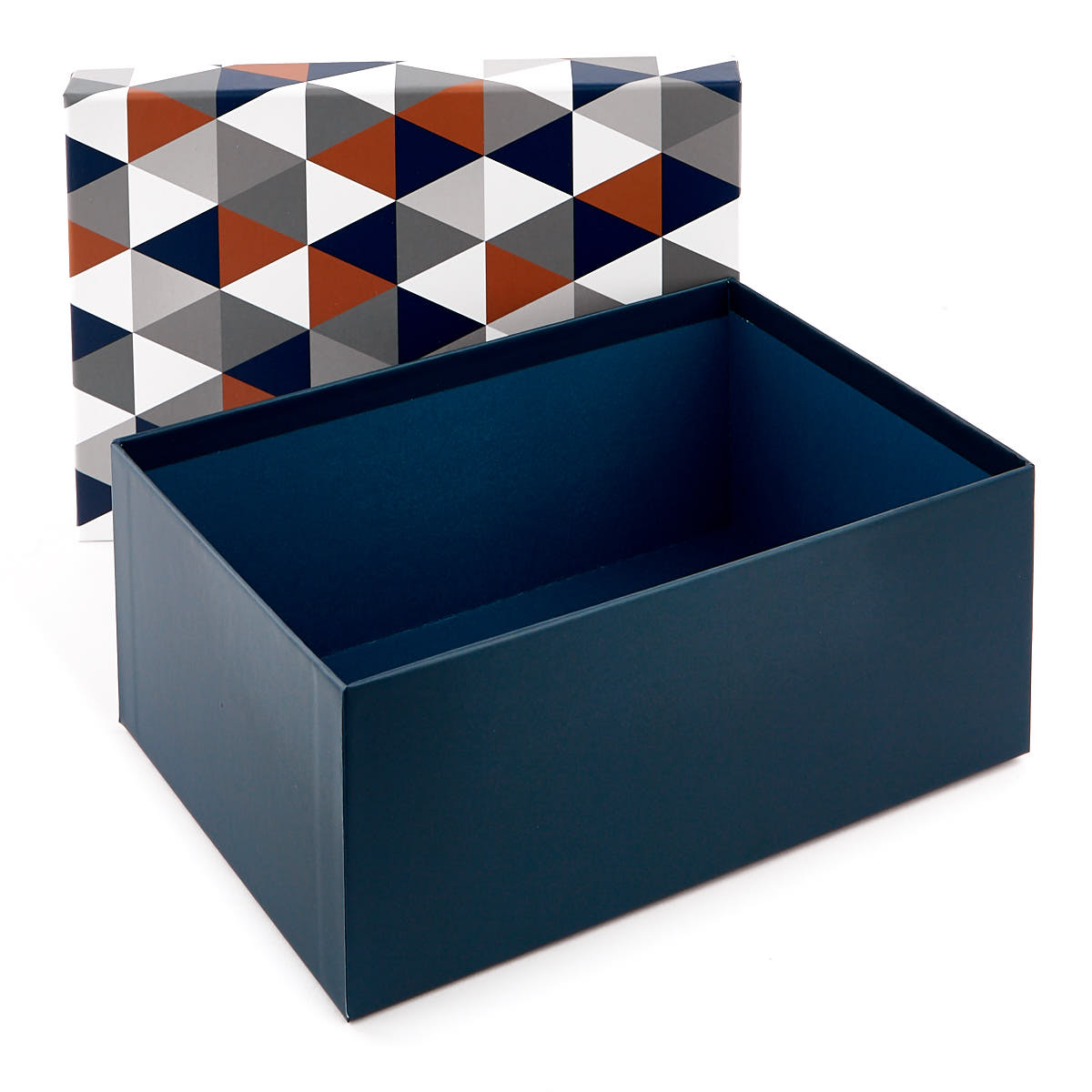 Luxury Gift Box Set Of Four - Blue Geometric