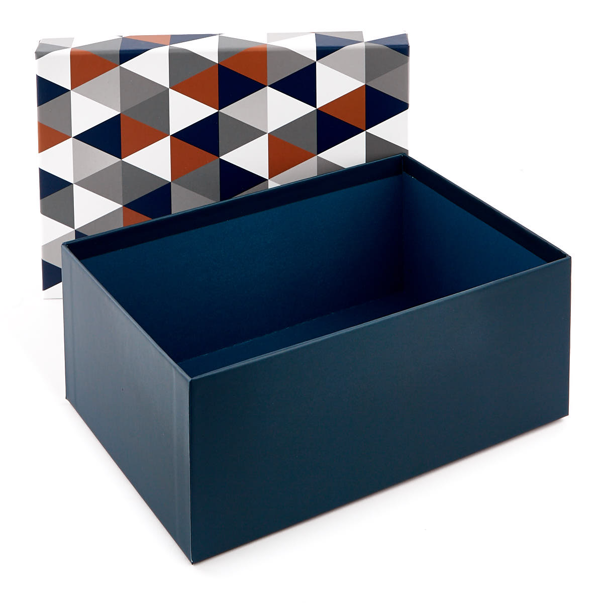 Luxury Gift Box Set Of Four - Blue Geometric