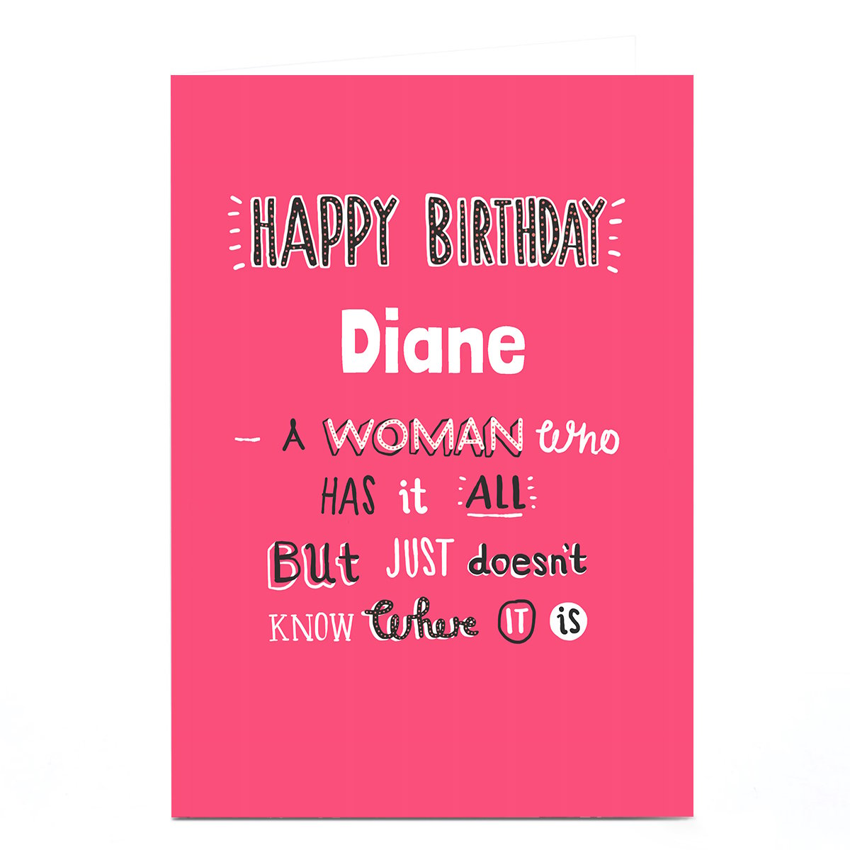 Personalised Any Age Card - Happy Birthday