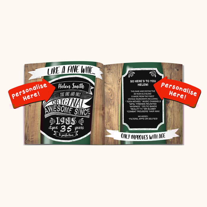 Personalised Book - Memory Lane 35th Birthday