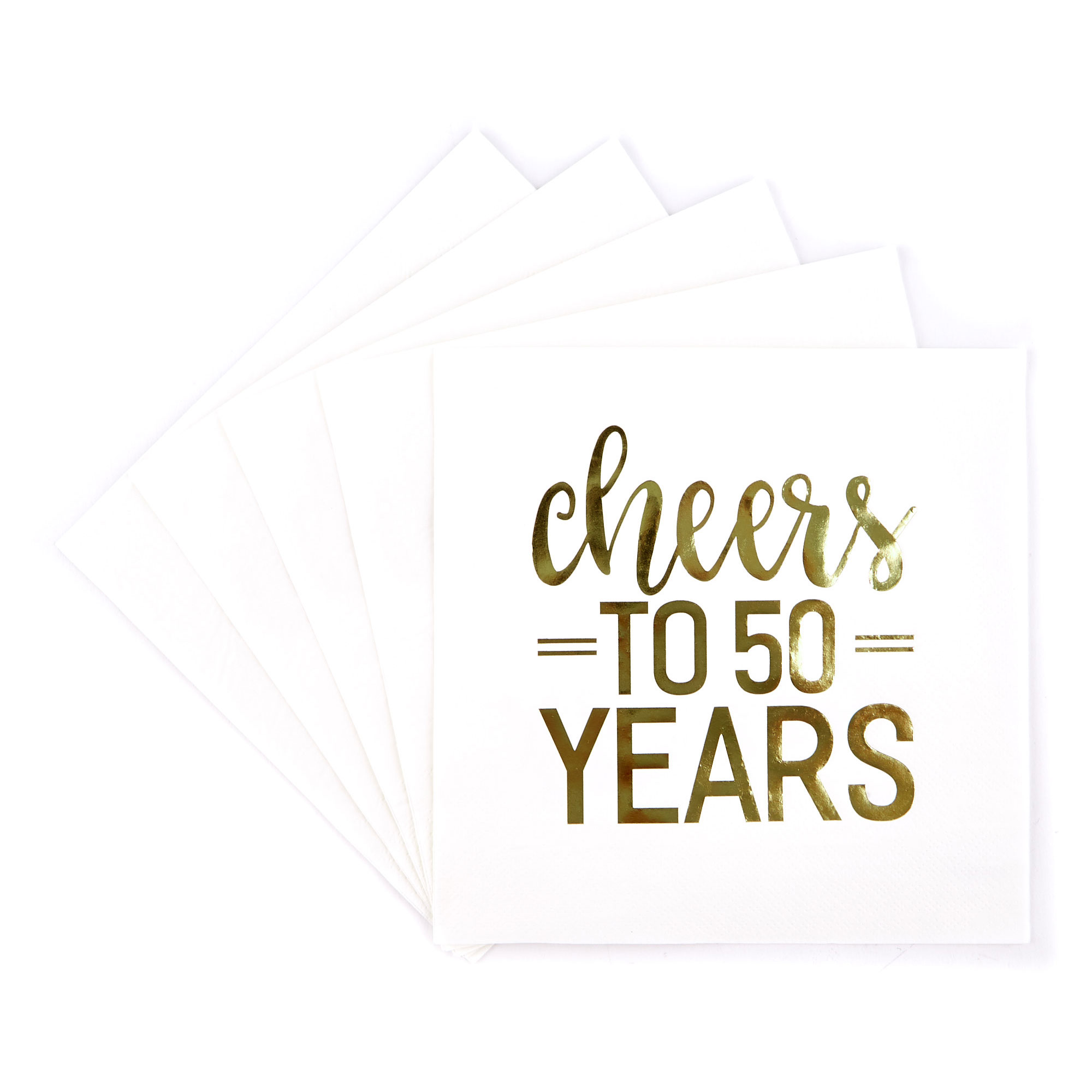 Cheers To 50 Years Paper Party Napkins - Pack Of 16 