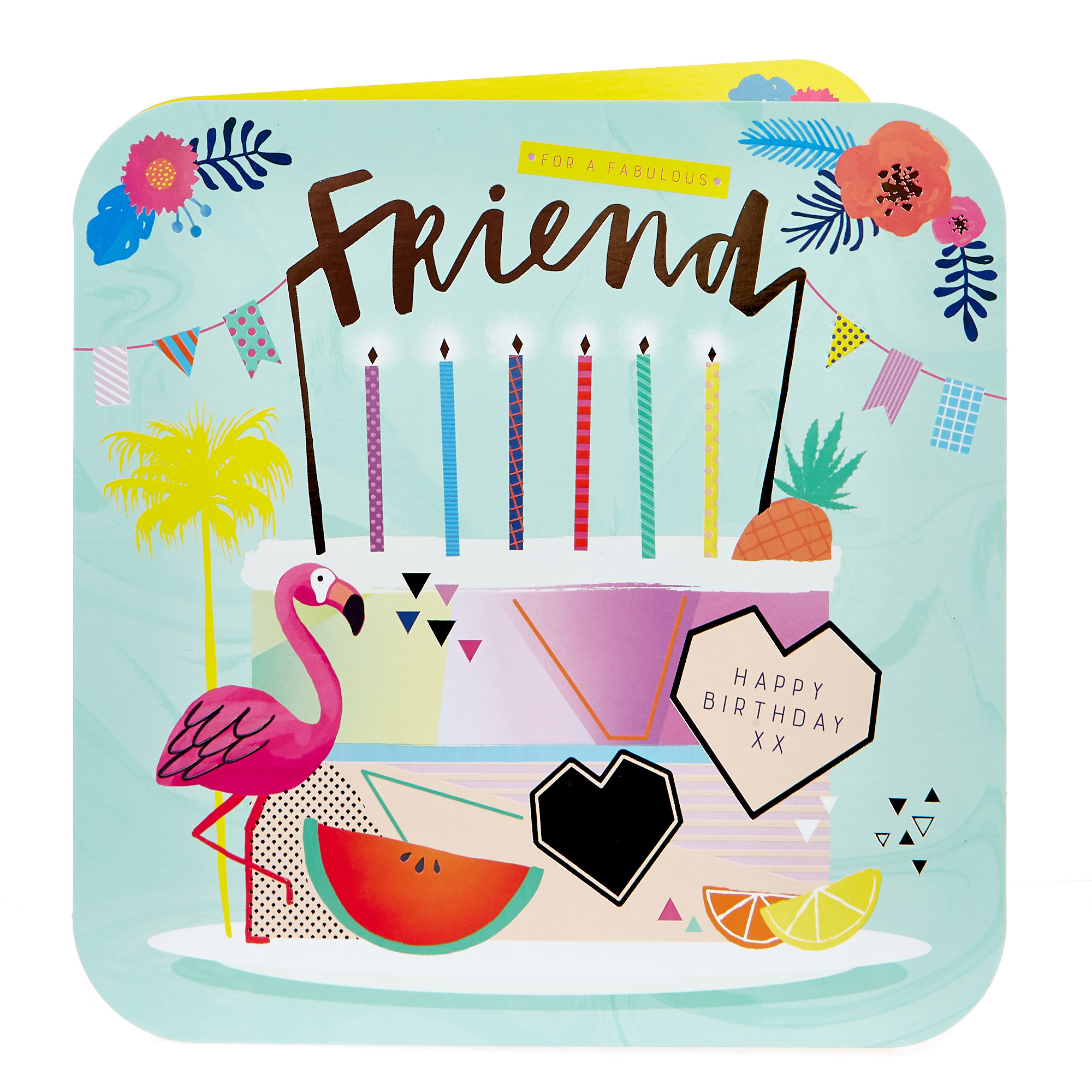 Platinum Collection Birthday Card - Fabulous Friend, Tropical