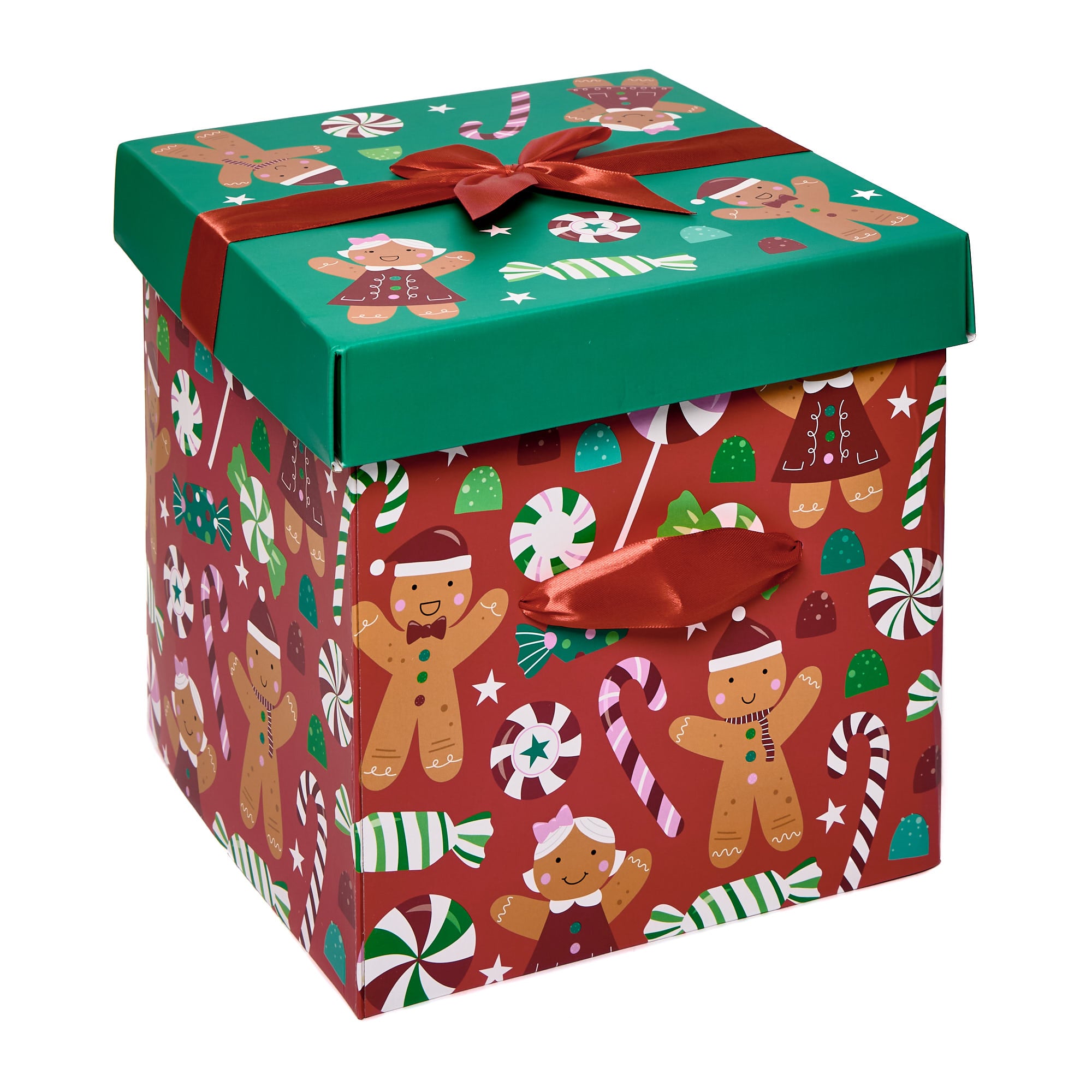 Large Flatpack Gingerbread Christmas Gift Box