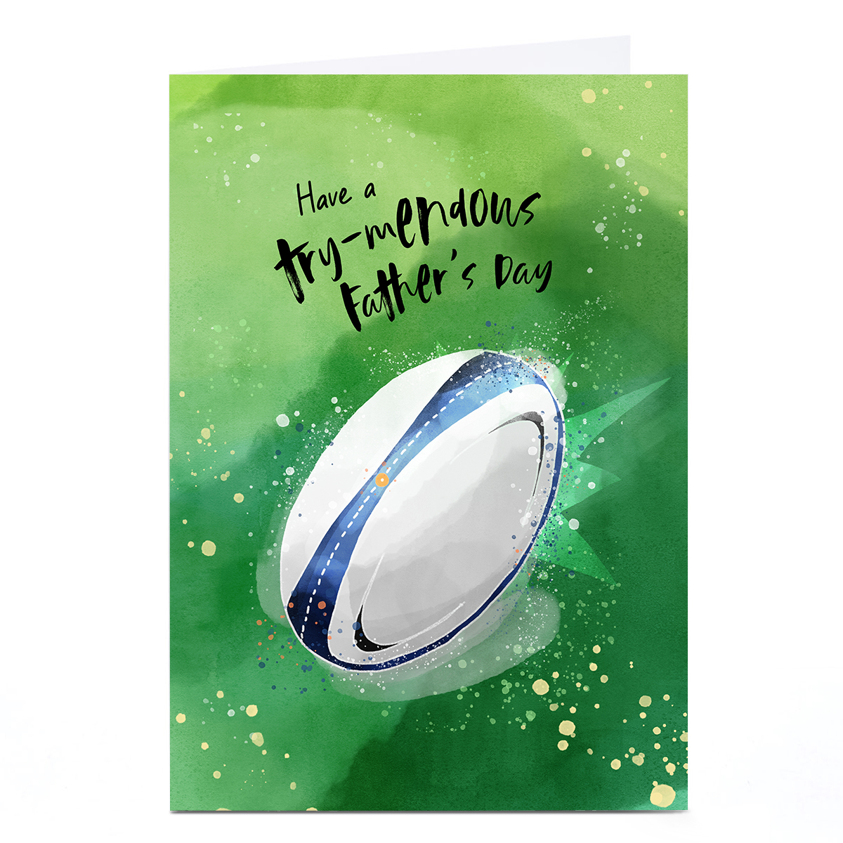 Father's Day Card - Try-mendous Rugby Ball