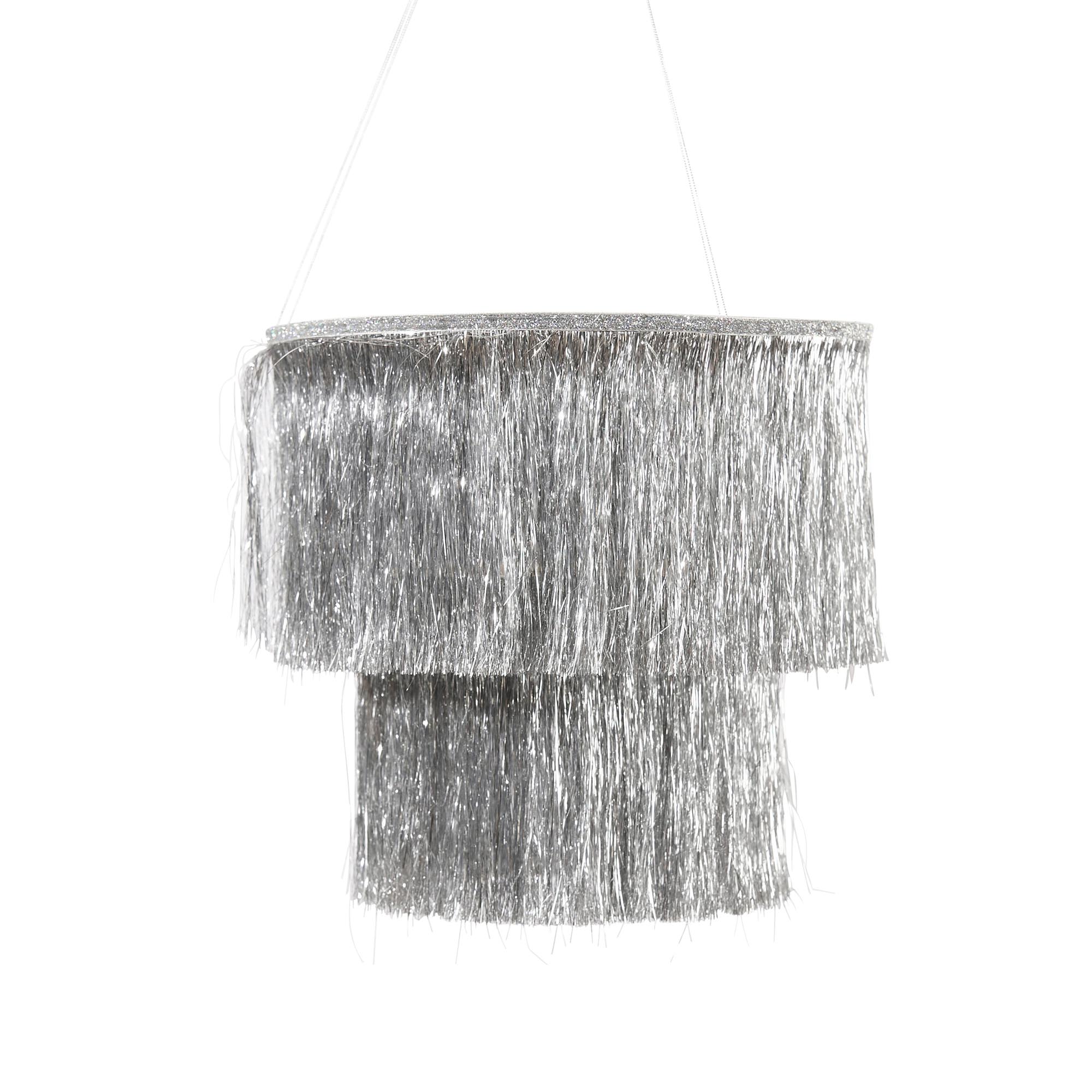 Silver Fringe Chandelier