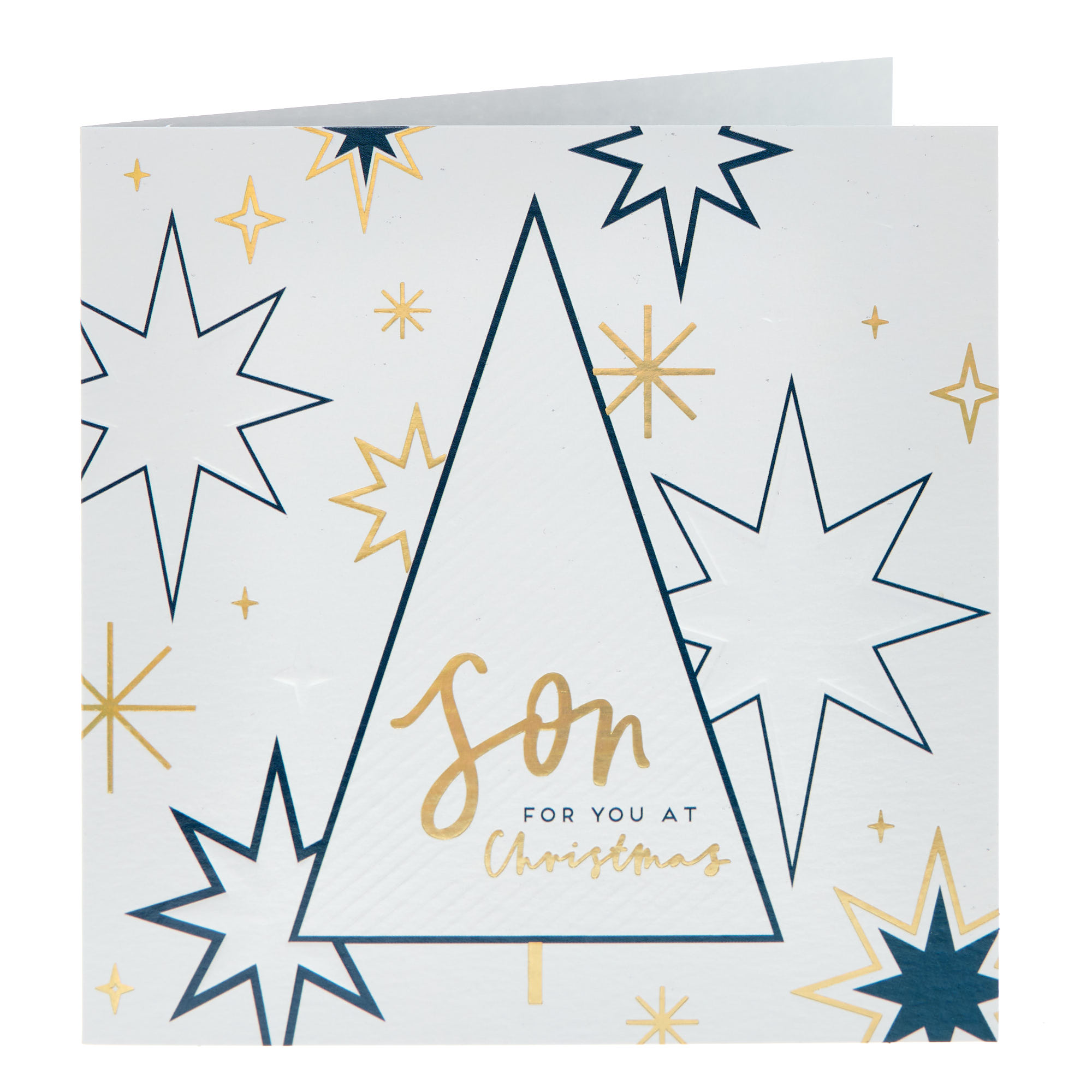Son Trees & Stars Christmas Card