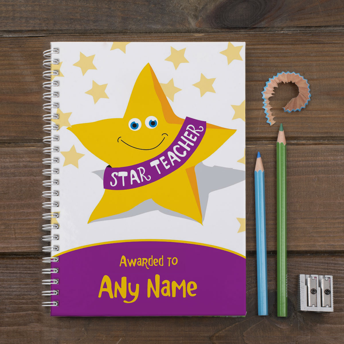 Personalised Star Teacher Notebook