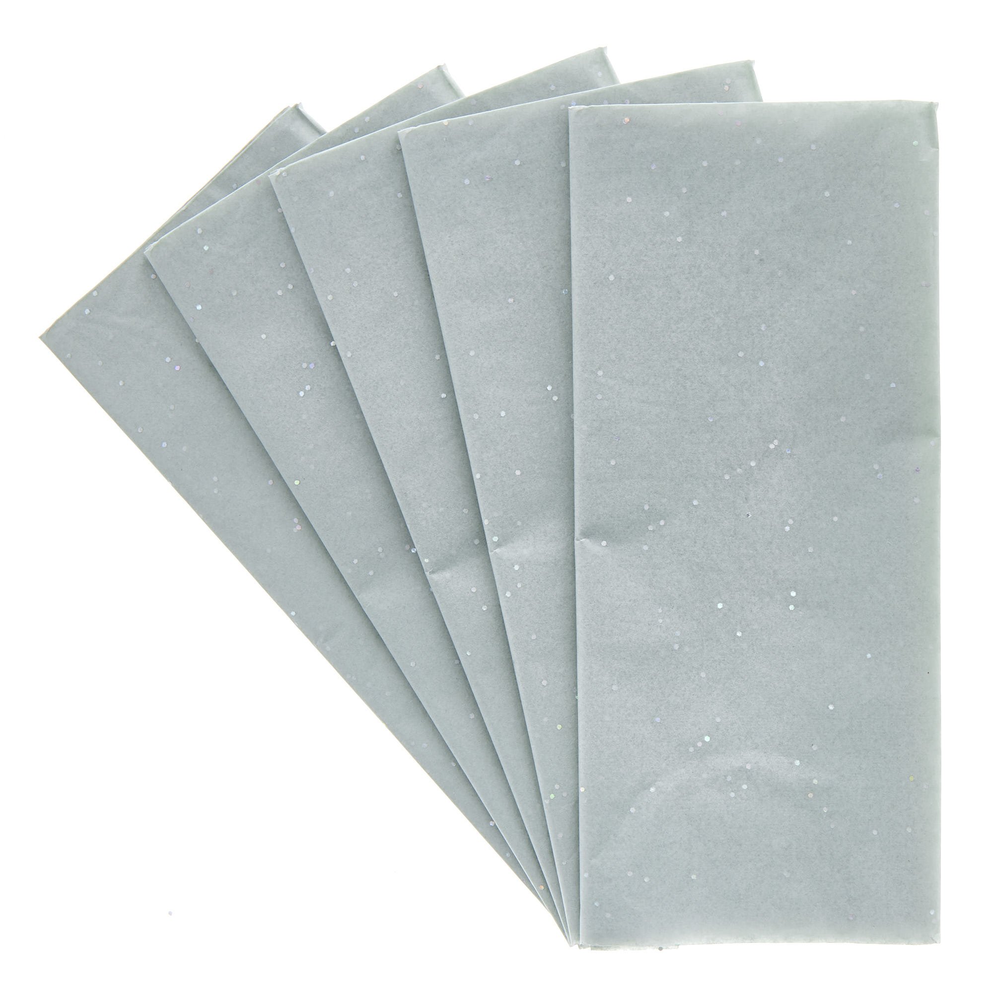 Buy Silver Glitter Tissue Paper - 6 Sheets for GBP 1.99