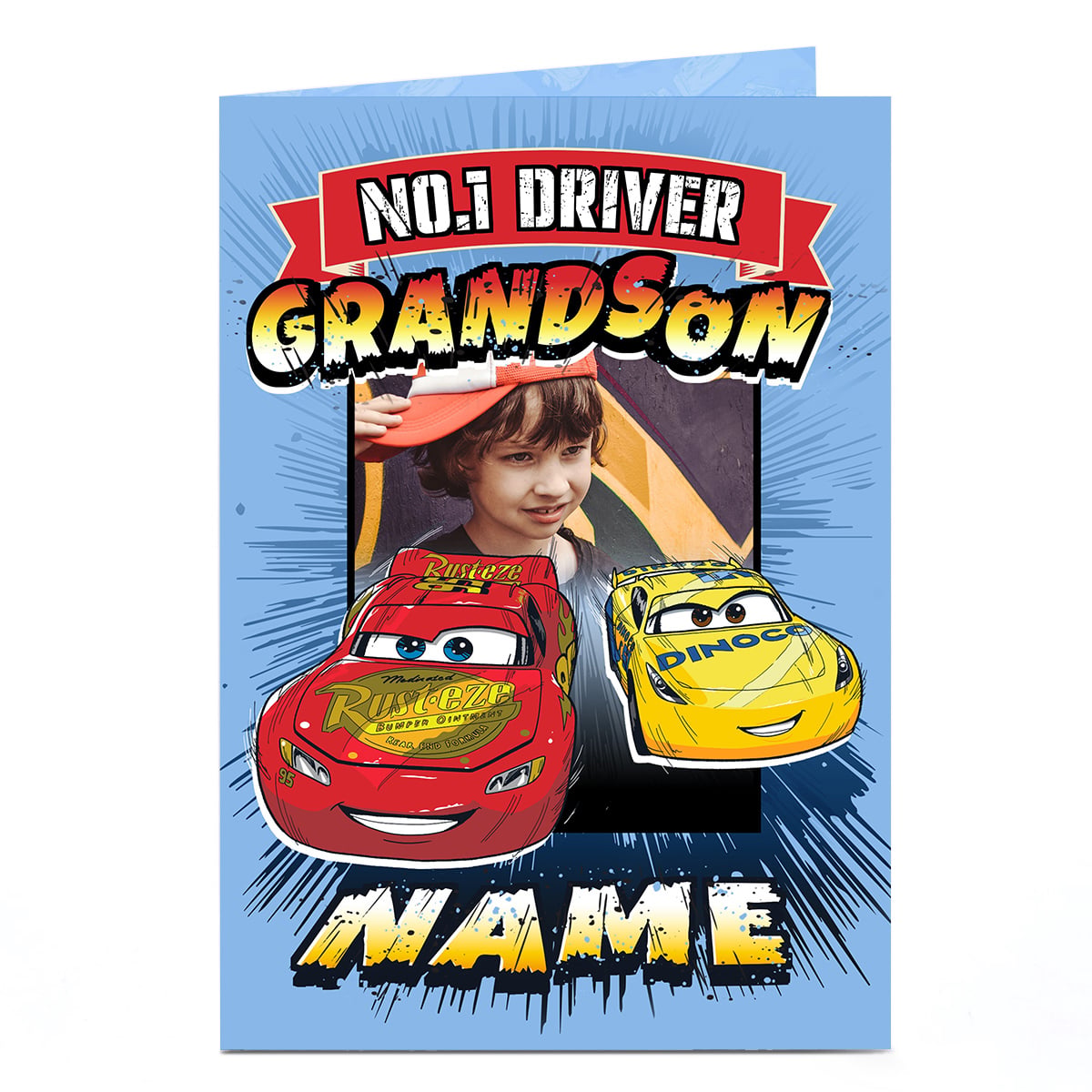 Photo Cars Birthday Card - No. 1 Driver, Grandson