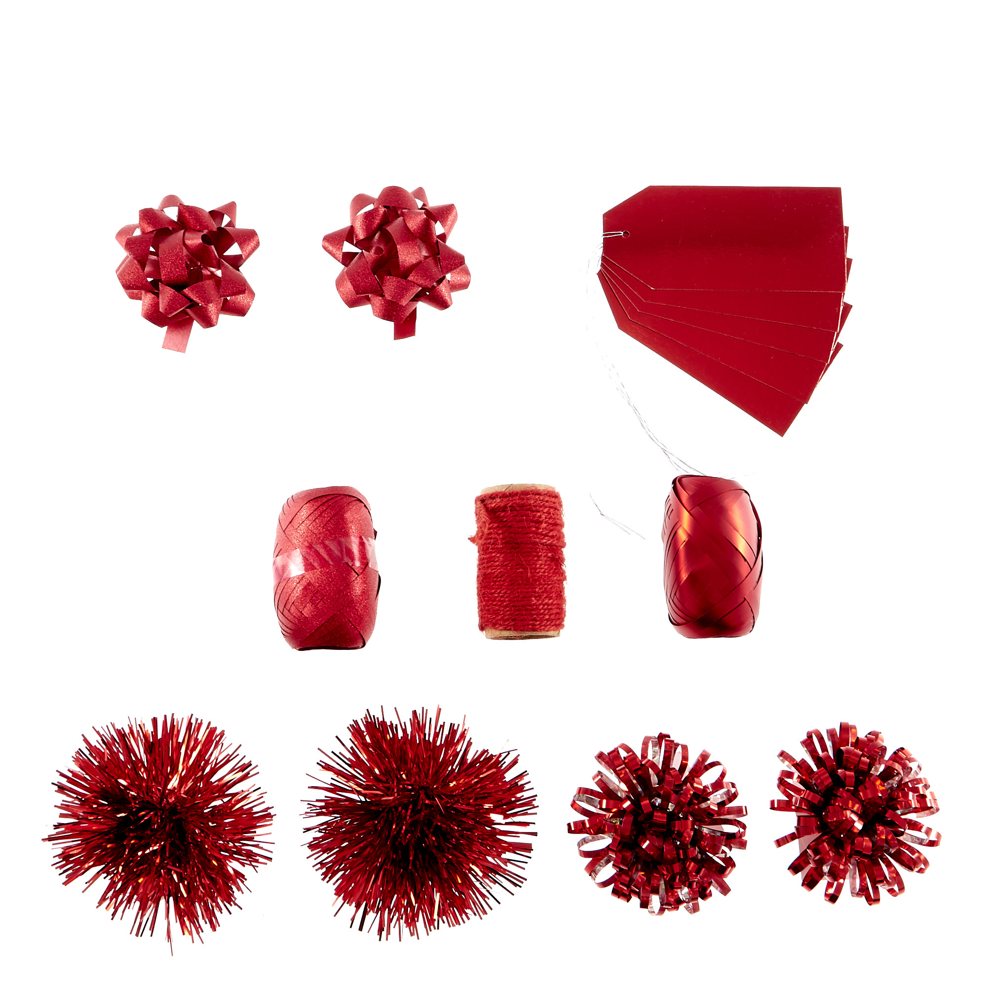 Christmas Wrap Accessory Pack - Red