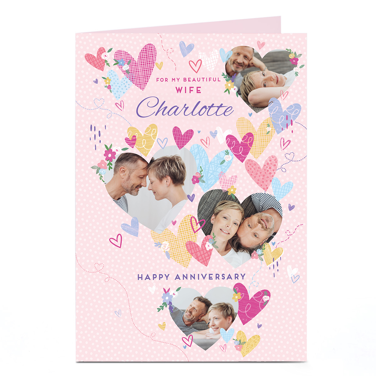 Buy Photo Anniversary Card - Beautiful Wife Hearts for GBP 1.79 | Card ...