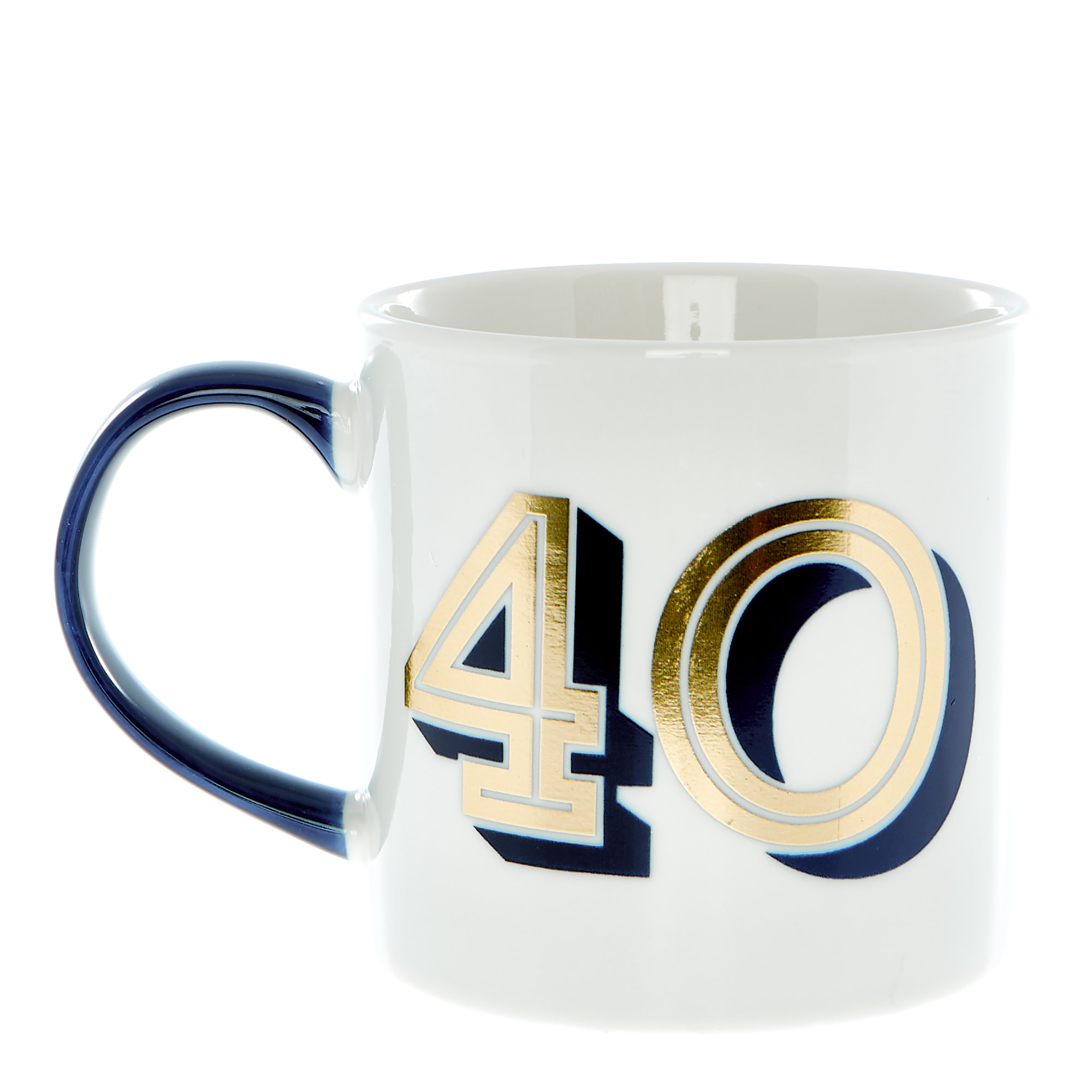 40th Birthday Mug In A Box - Blue & Gold 