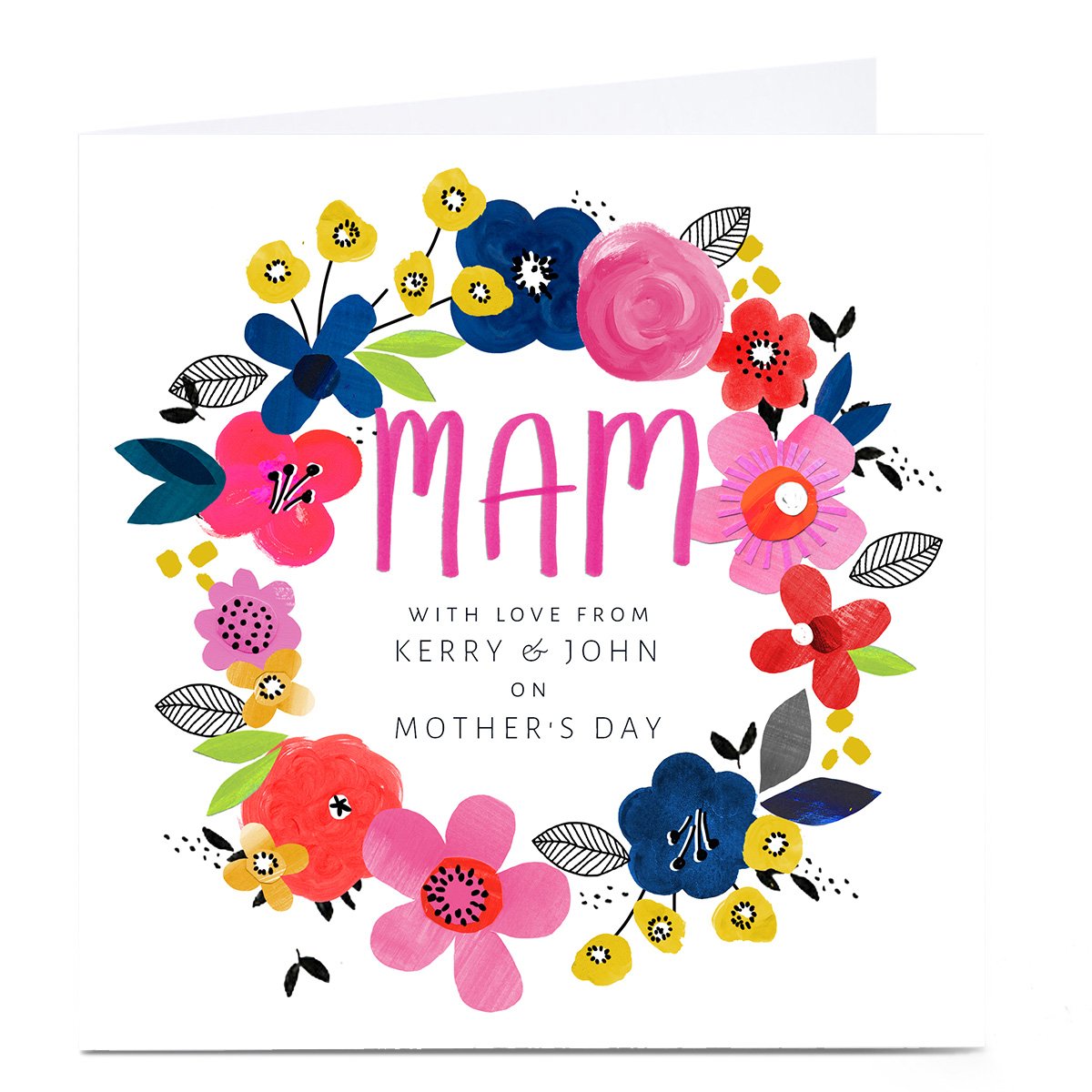 Personalised Kerry Spurling Mother's Day Card - Mam