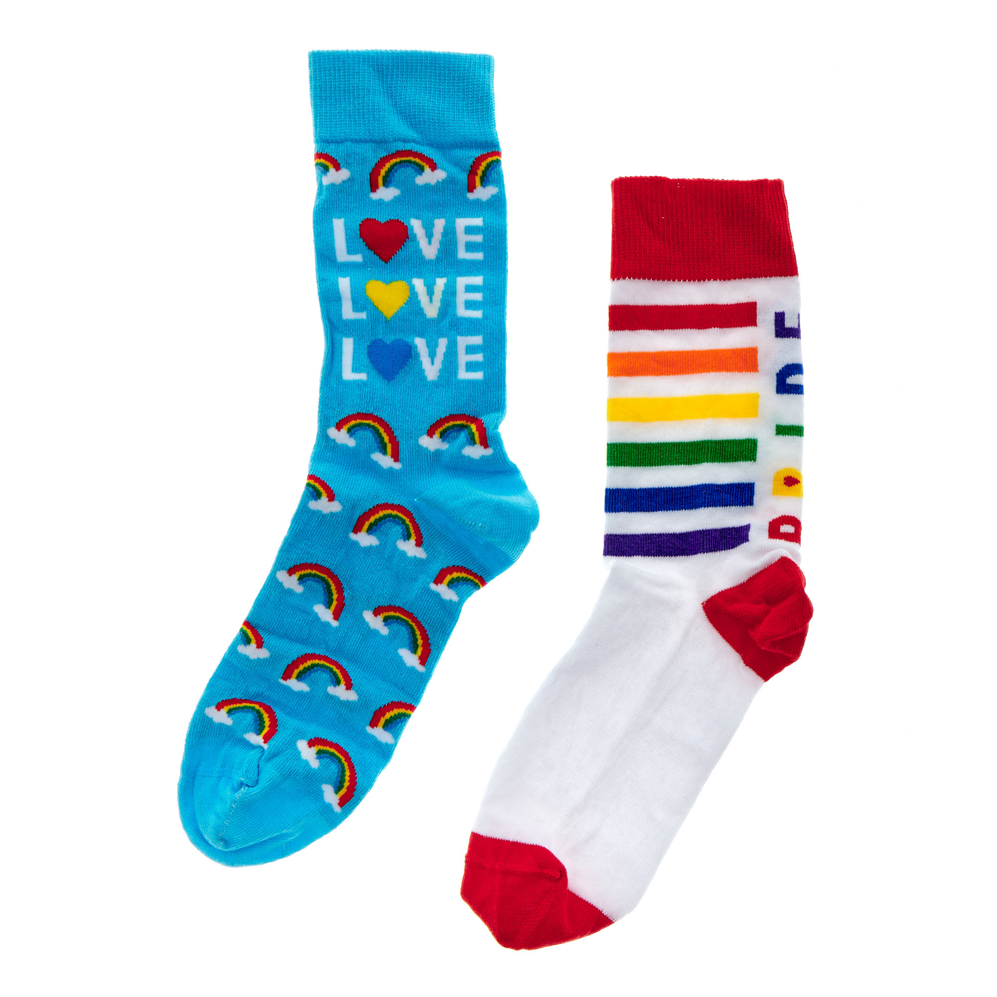 Pride Rainbow Unisex Socks - 2 Pairs