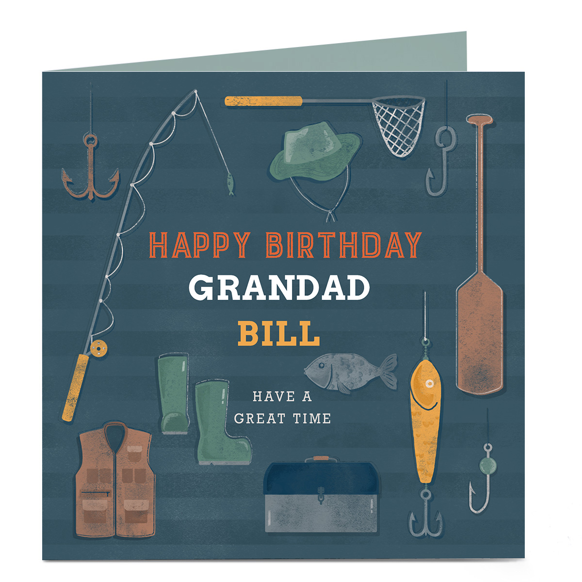 Personalised Birthday Card - Fisherman's Tools