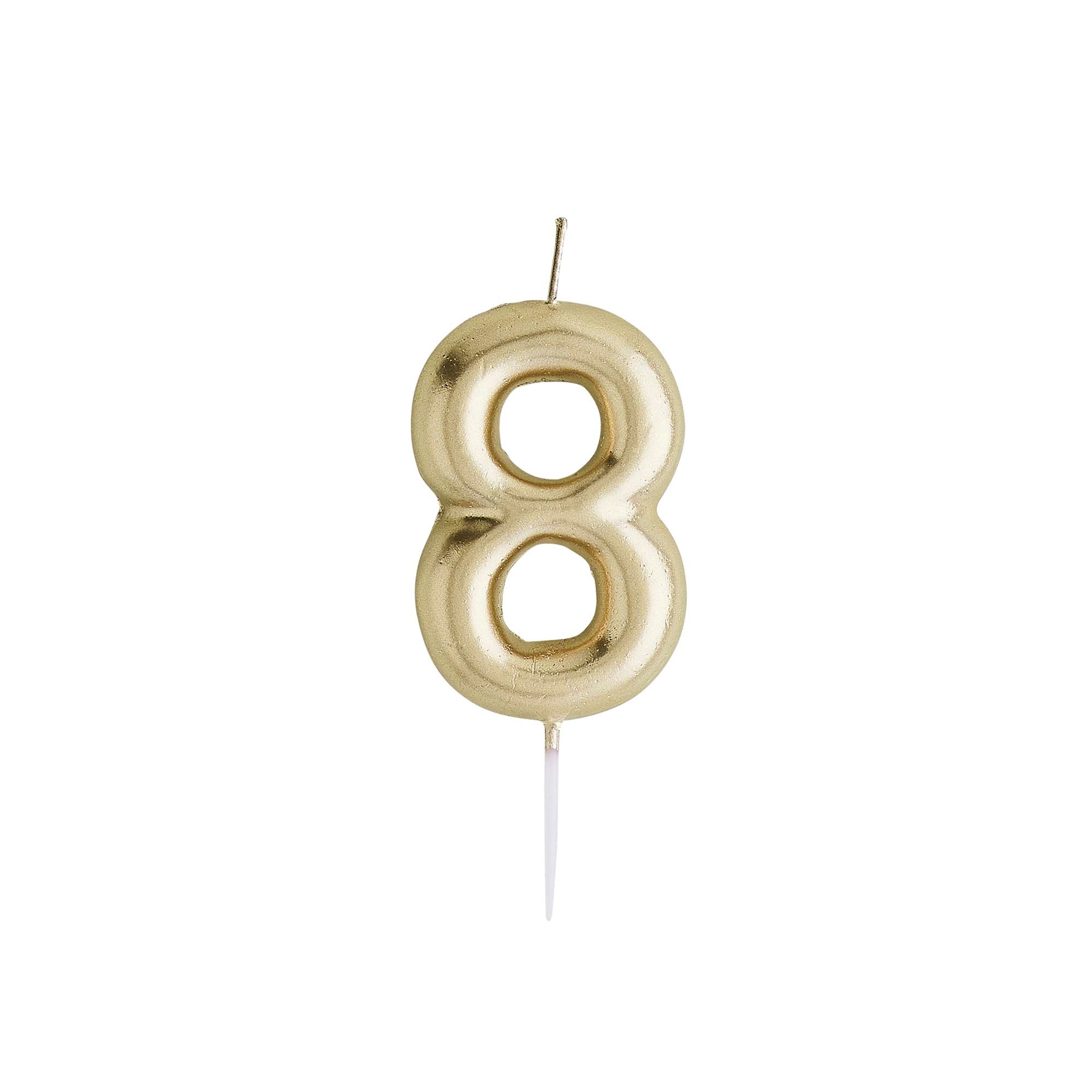 Gold Number Cake Candle (0-9)