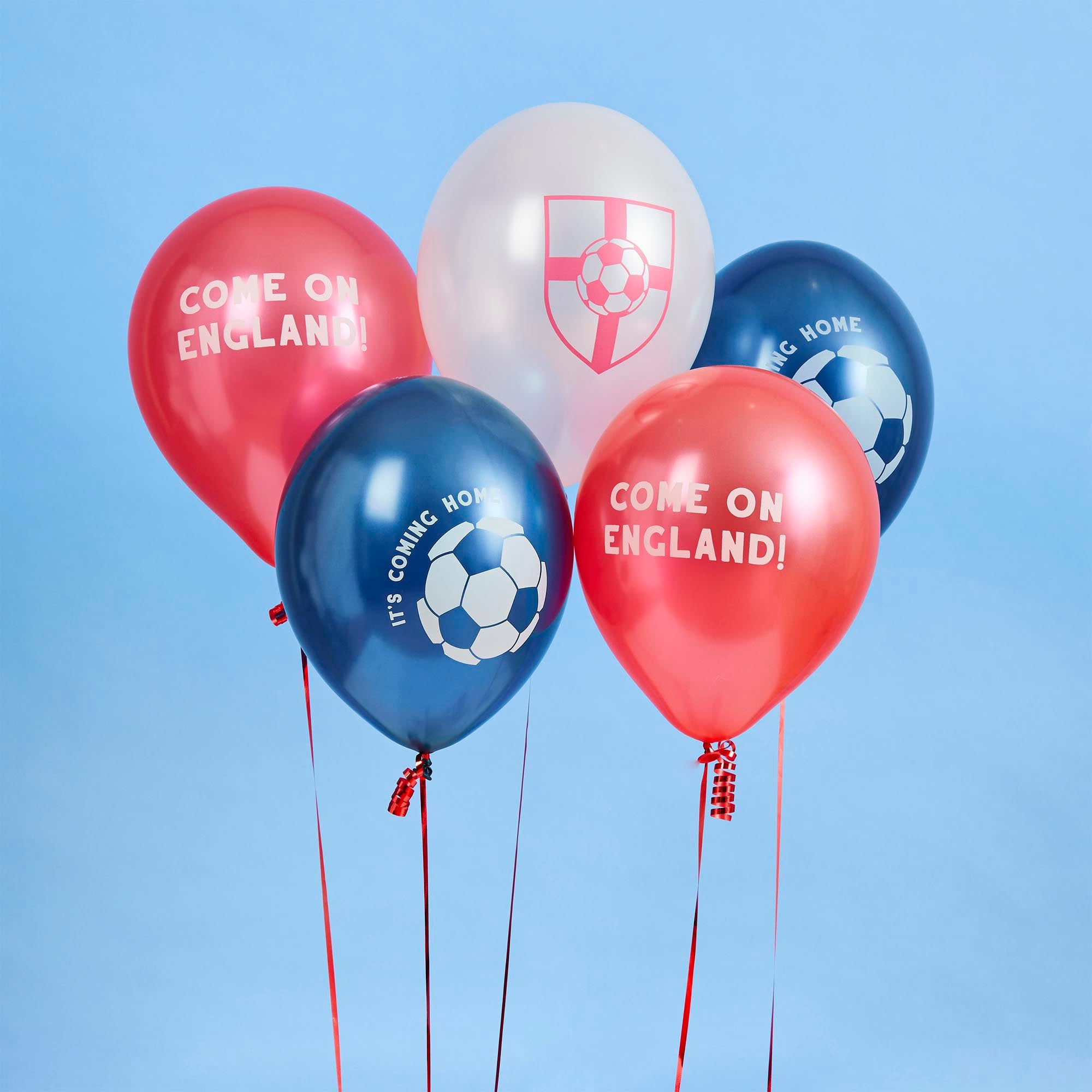Come On England 12-Inch Latex Balloons - Pack of 5
